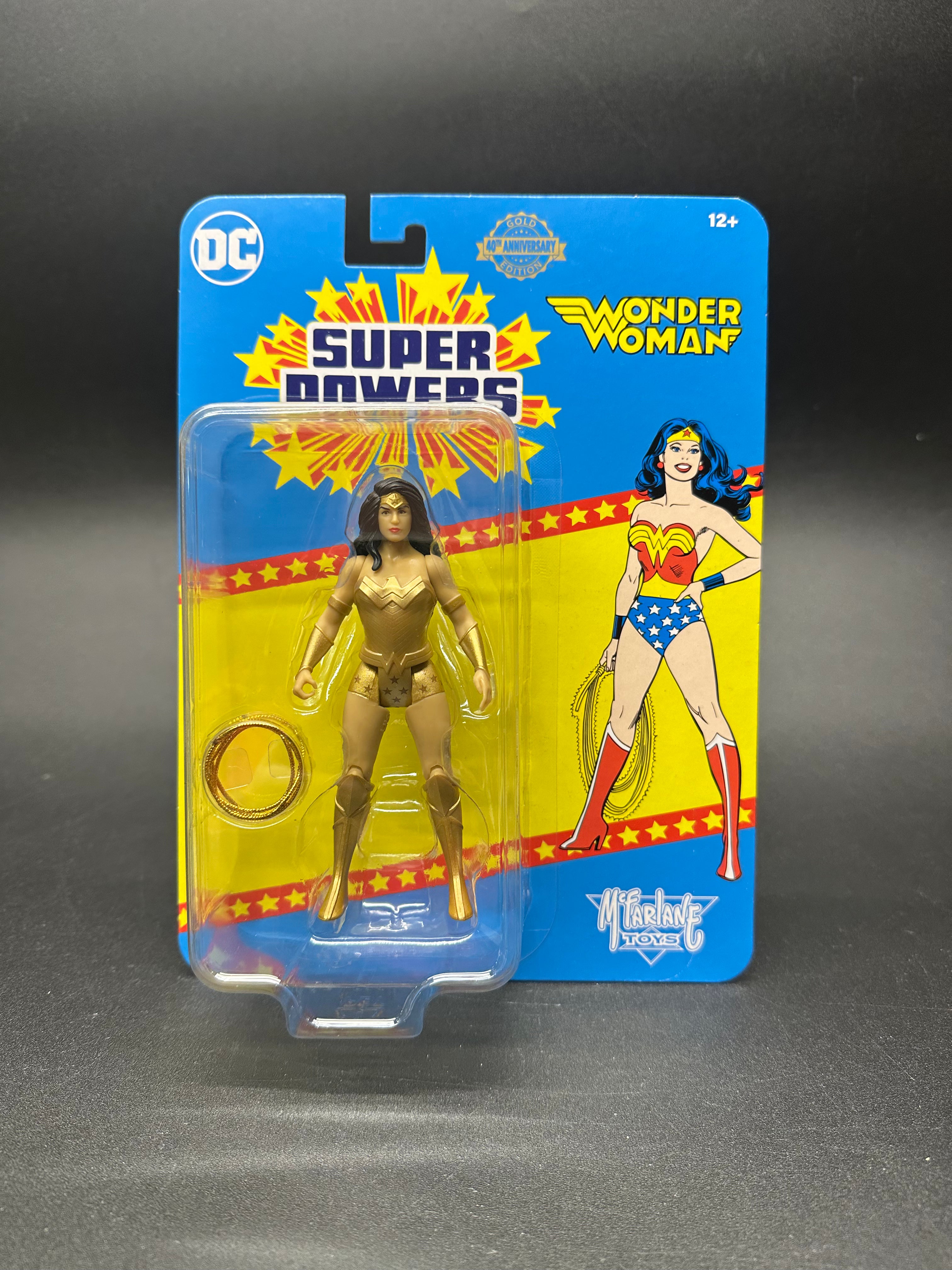Wonder Woman Gold 40th Anniversary Super Powers Mcfarlane