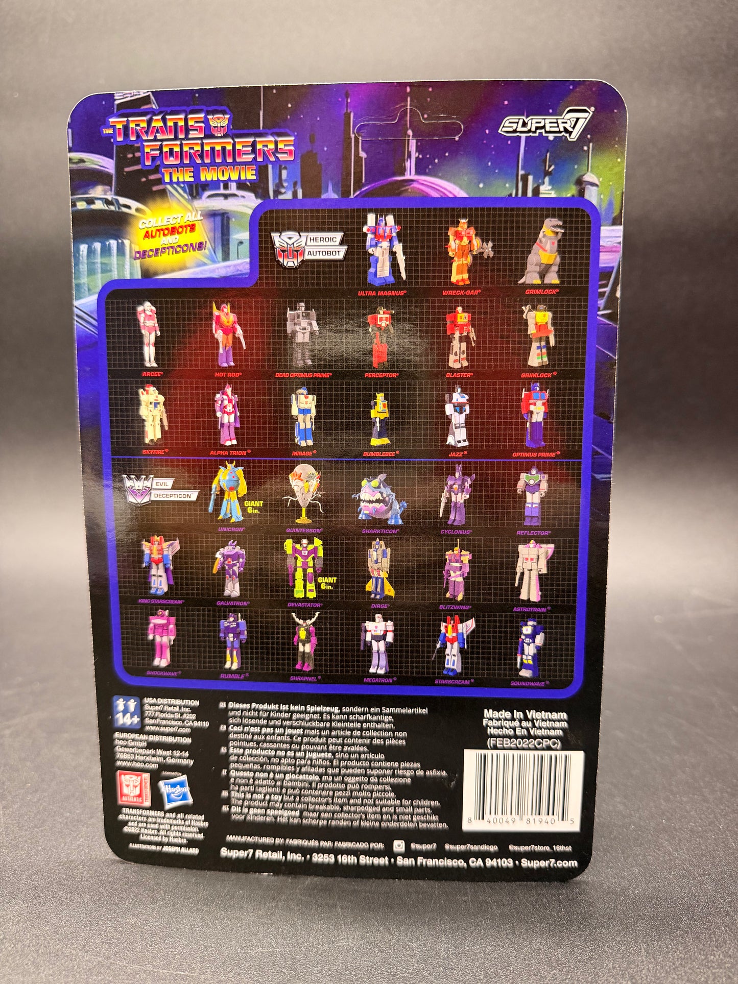 Cyclonus Transformers figure Reaction Super7
