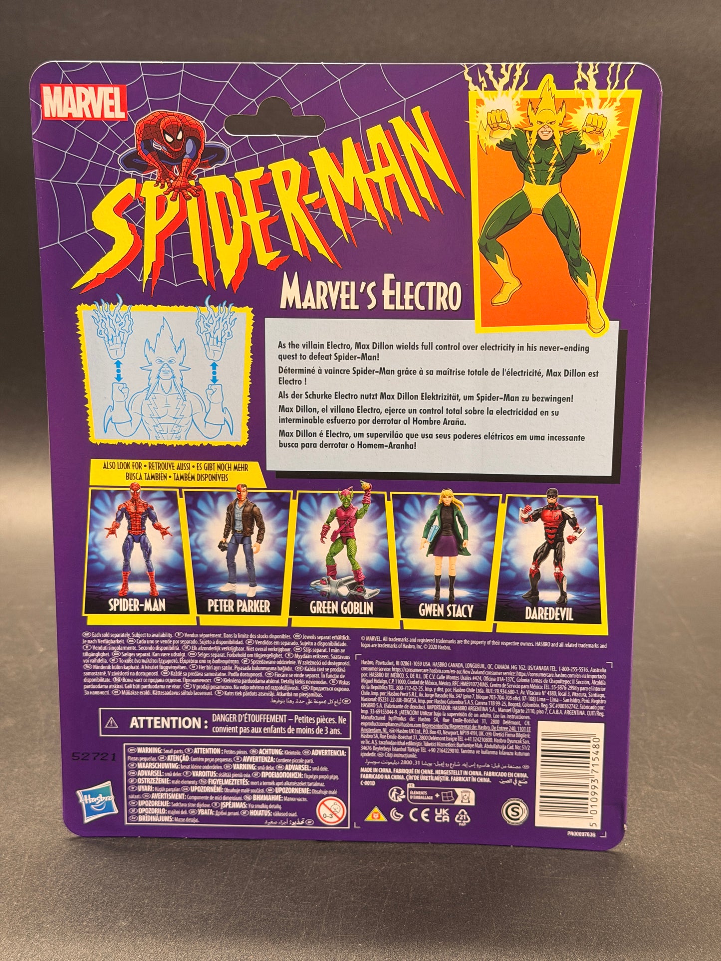 Electro Hasbro Marvel Legends Spider-Man Retro Figure 2025