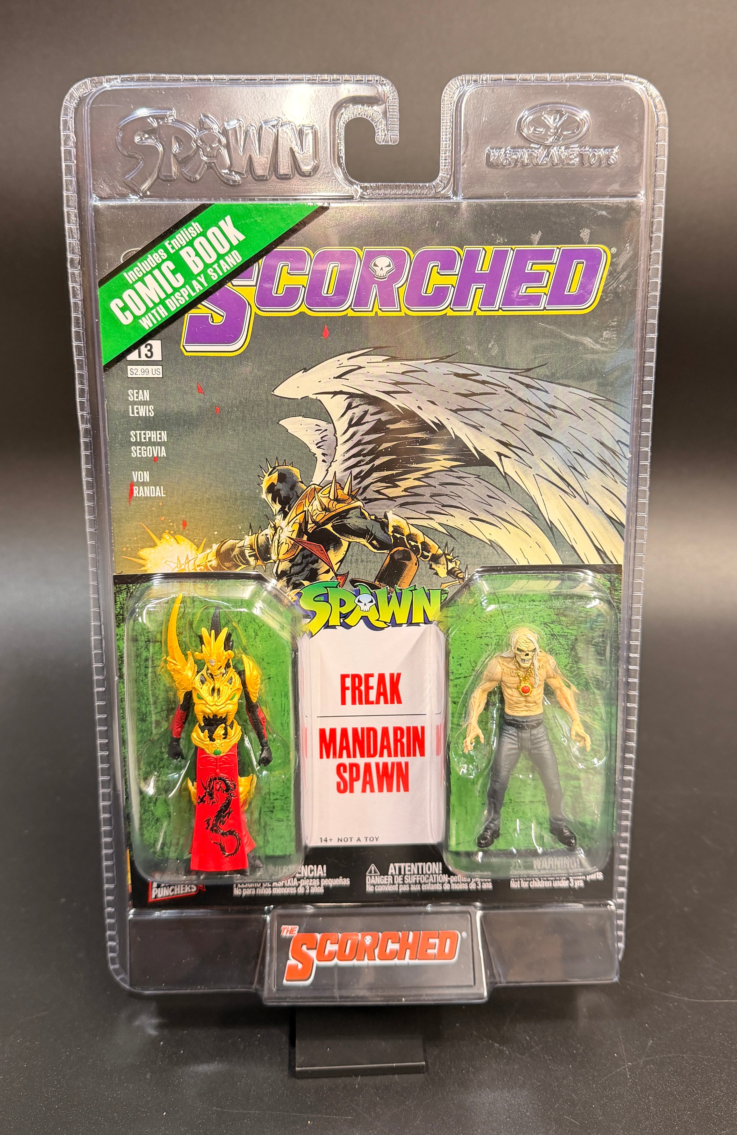 Freak / Mandarin Spawn Scorched Comic and Figures set Page Punchers McFarlane