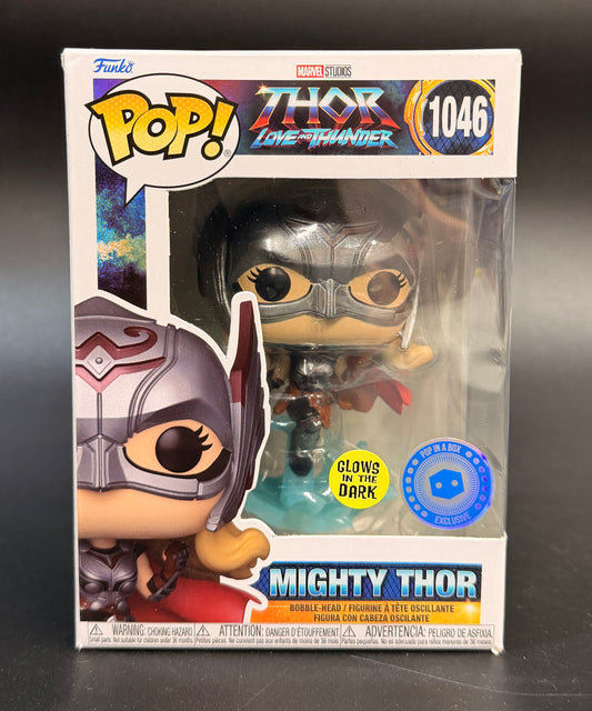 Mighty Thor #1046 Thor: Love and Thunder Pop in a Box Exclusive Glows in the Dark Funko Pop! Figure