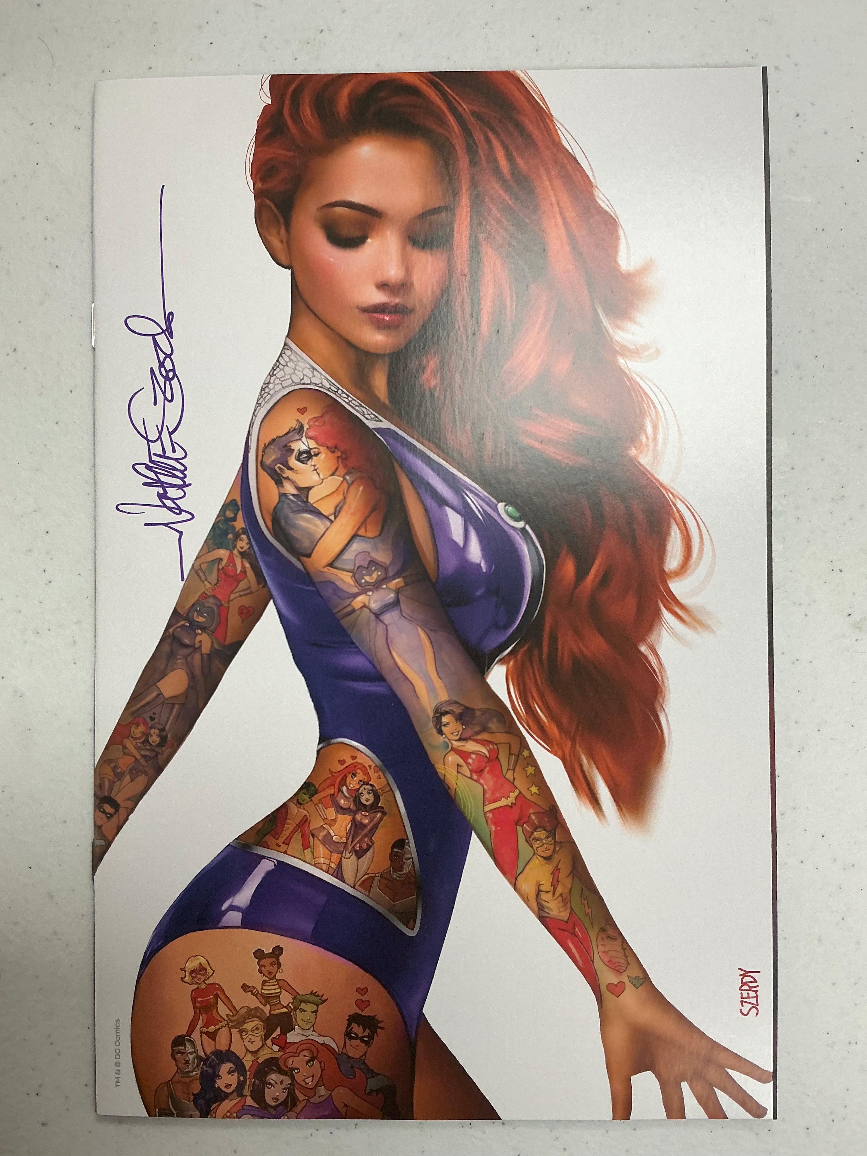 TITANS #1 Tattoo Virgin Cover Variant (Signed by Nathan Szerdy)
