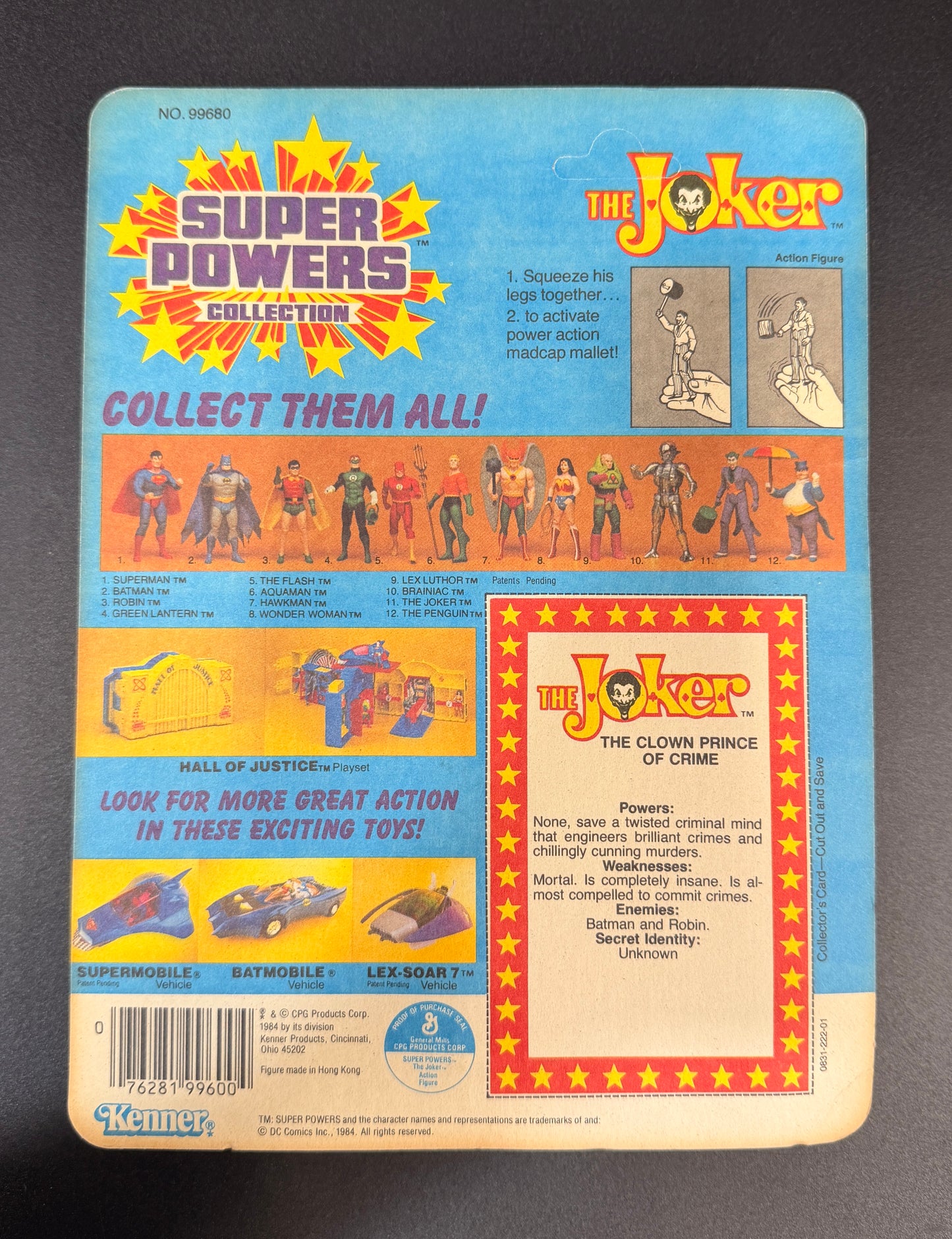 "Joker" Super Powers Collection Kenner 1984 (unpunched)