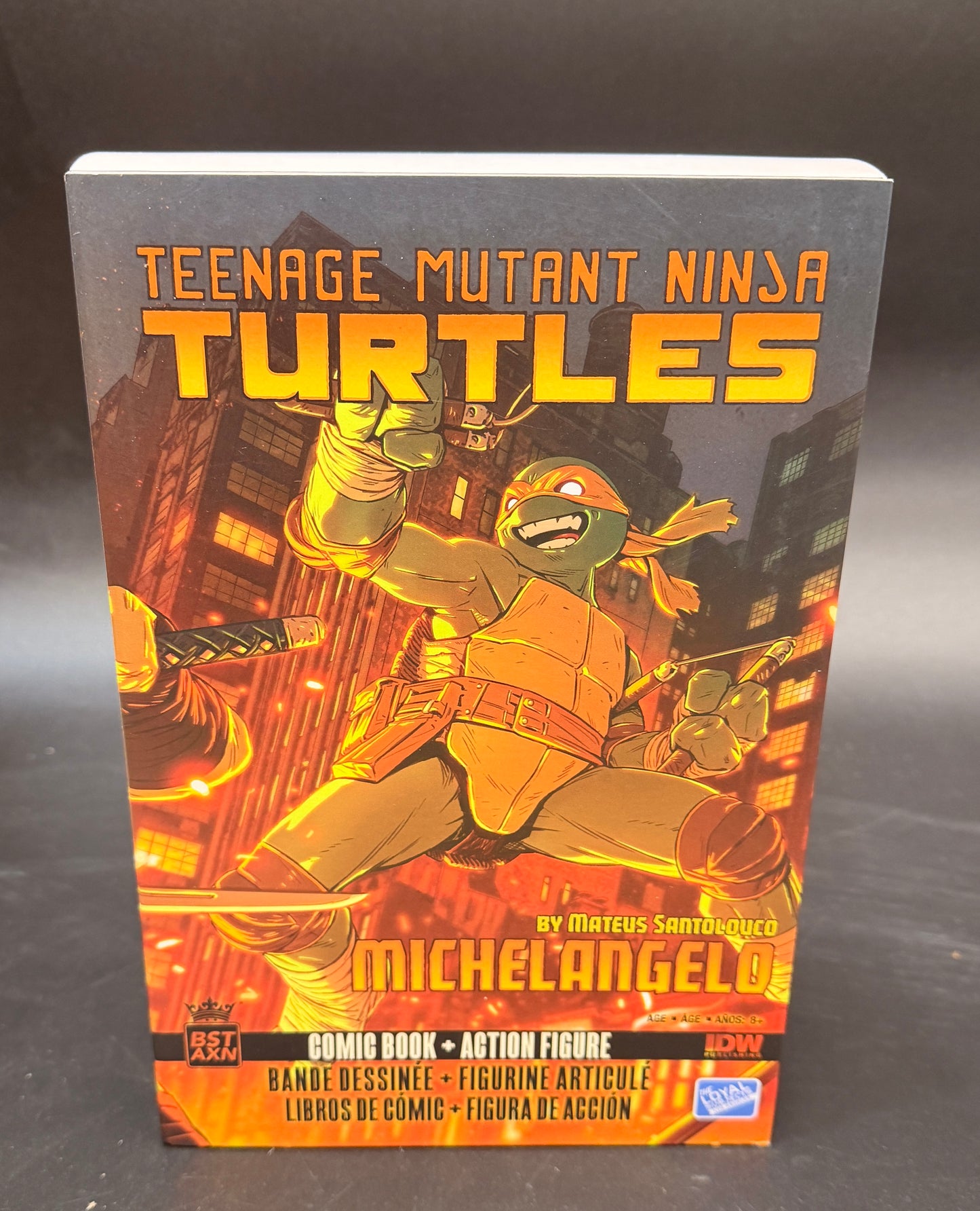 Michelangelo Teenage Mutant Ninja Turtles BST AXN (Ver. 2) Figure & Comic Set