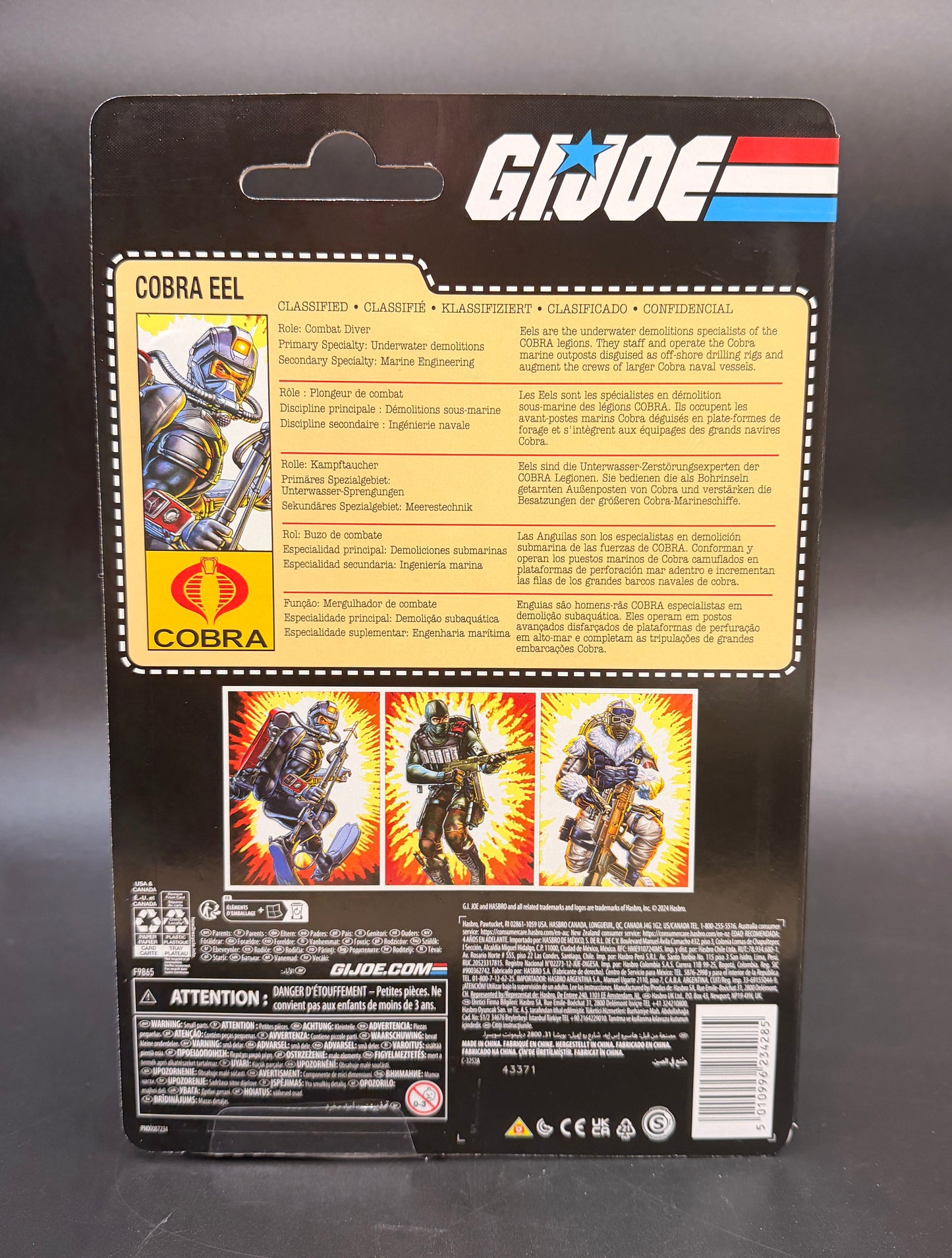 Cobra EEL (Combat Diver) GI JOE Classified Retro Card Series Figure