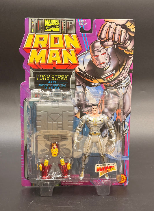 Tony Stark w/ Armor Carrying Suitcase Iron Man ToyBiz 1995