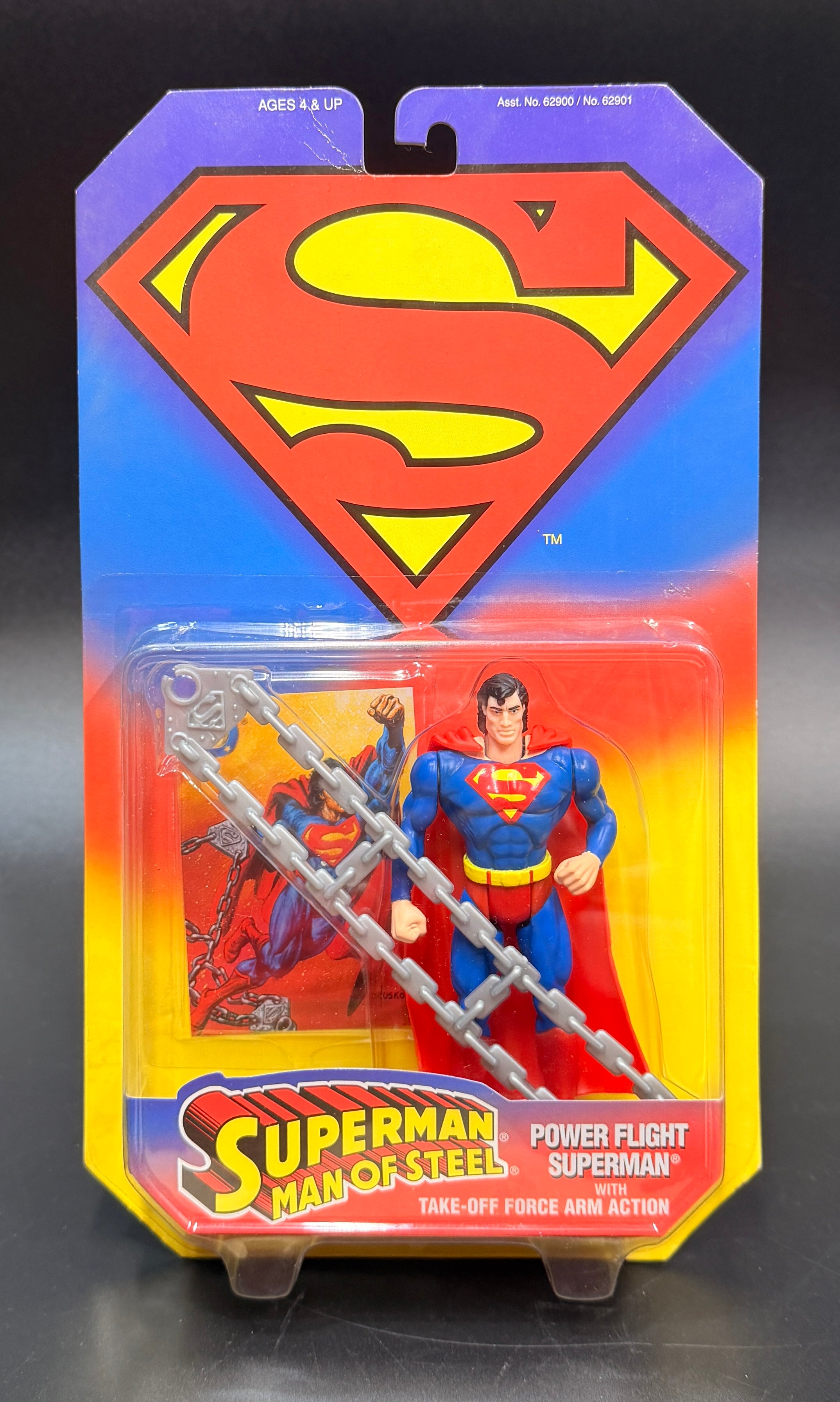 "Power Flight Superman" (with Take-Off Force Arm Action) Superman: Man of Steel Action Figure Kenner 1995