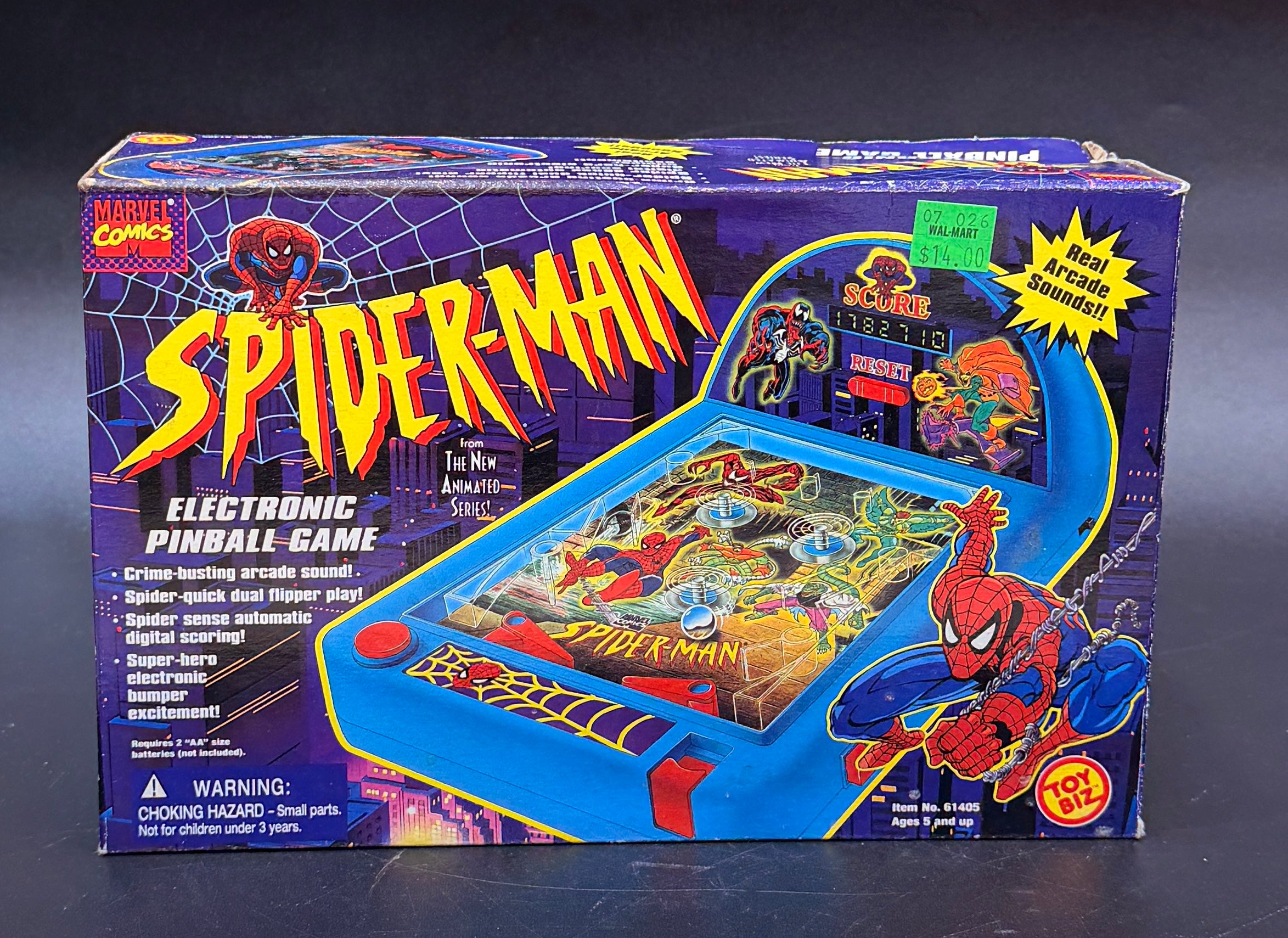 "Spider-Man" (Electronic Pinball Game) Spider-Man: The Animated Series Toybiz 1995 (Pre-Owned)