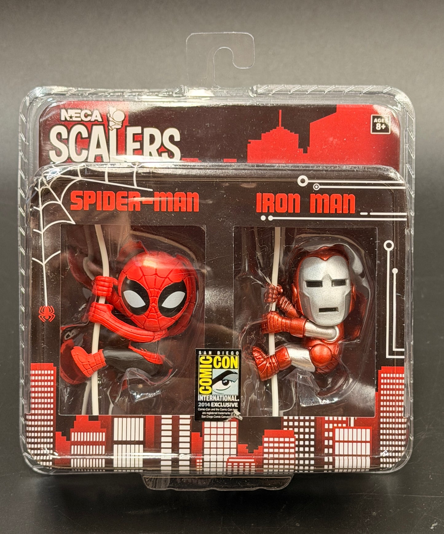 Spider-Man and Iron Man Scalers Mini Figure 2 Pack SDCC Exclusive Marvel NECA