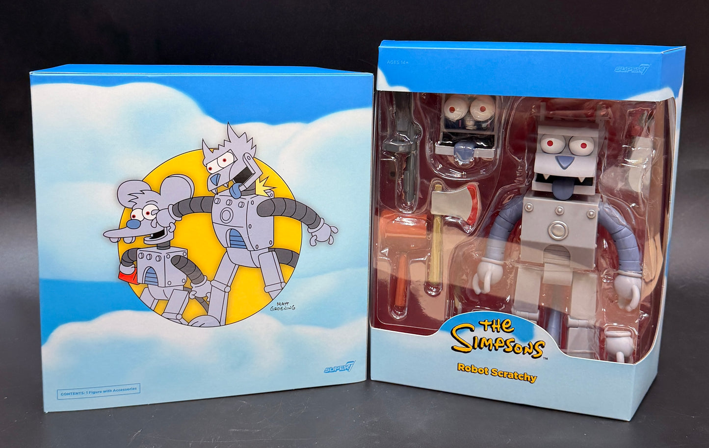 Robot Scratchy The Simpsons (Wave 1) 7 in. Action Figure Ultimates! Super7