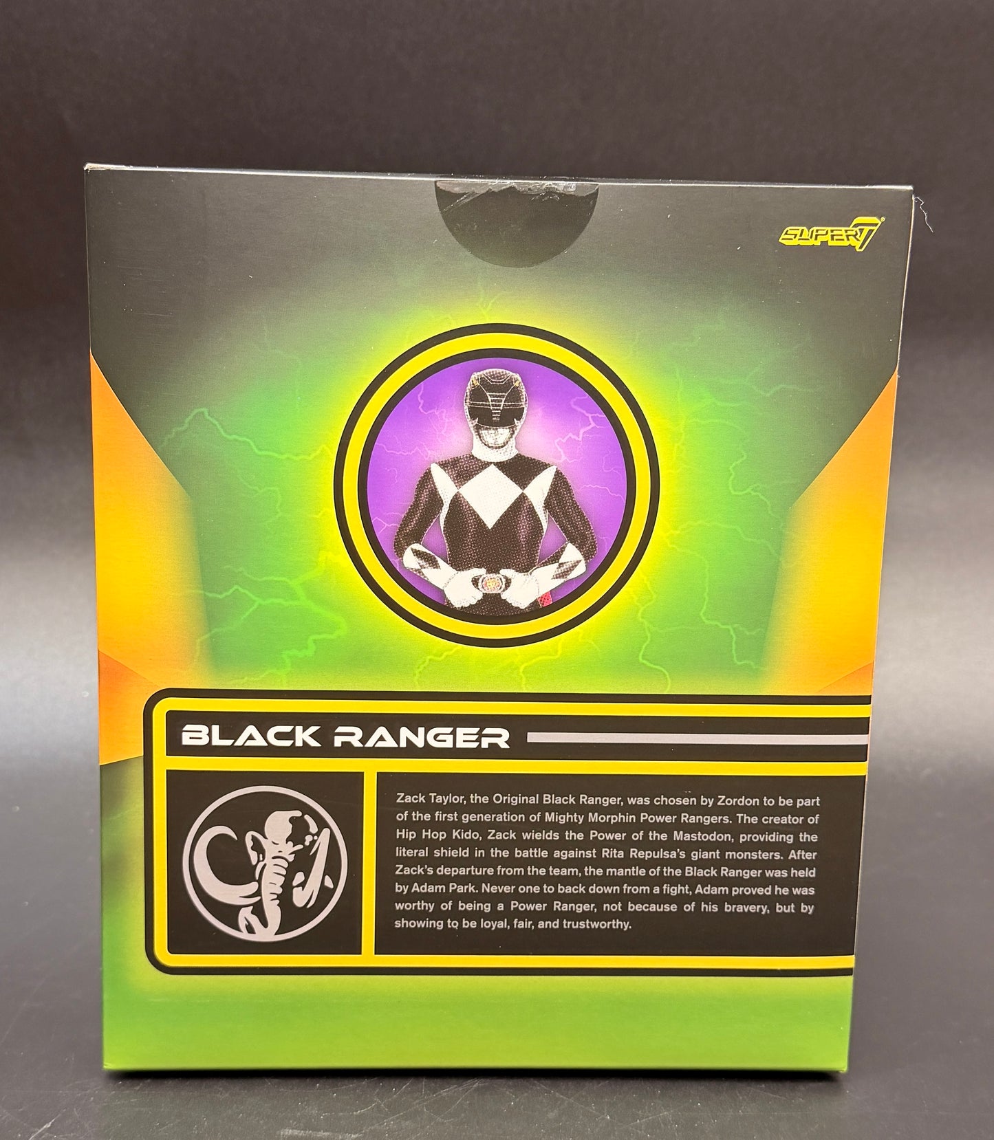 Black Ranger Mighty Morphin Power Rangers 7 in. Action Figure Ultimates! Super7
