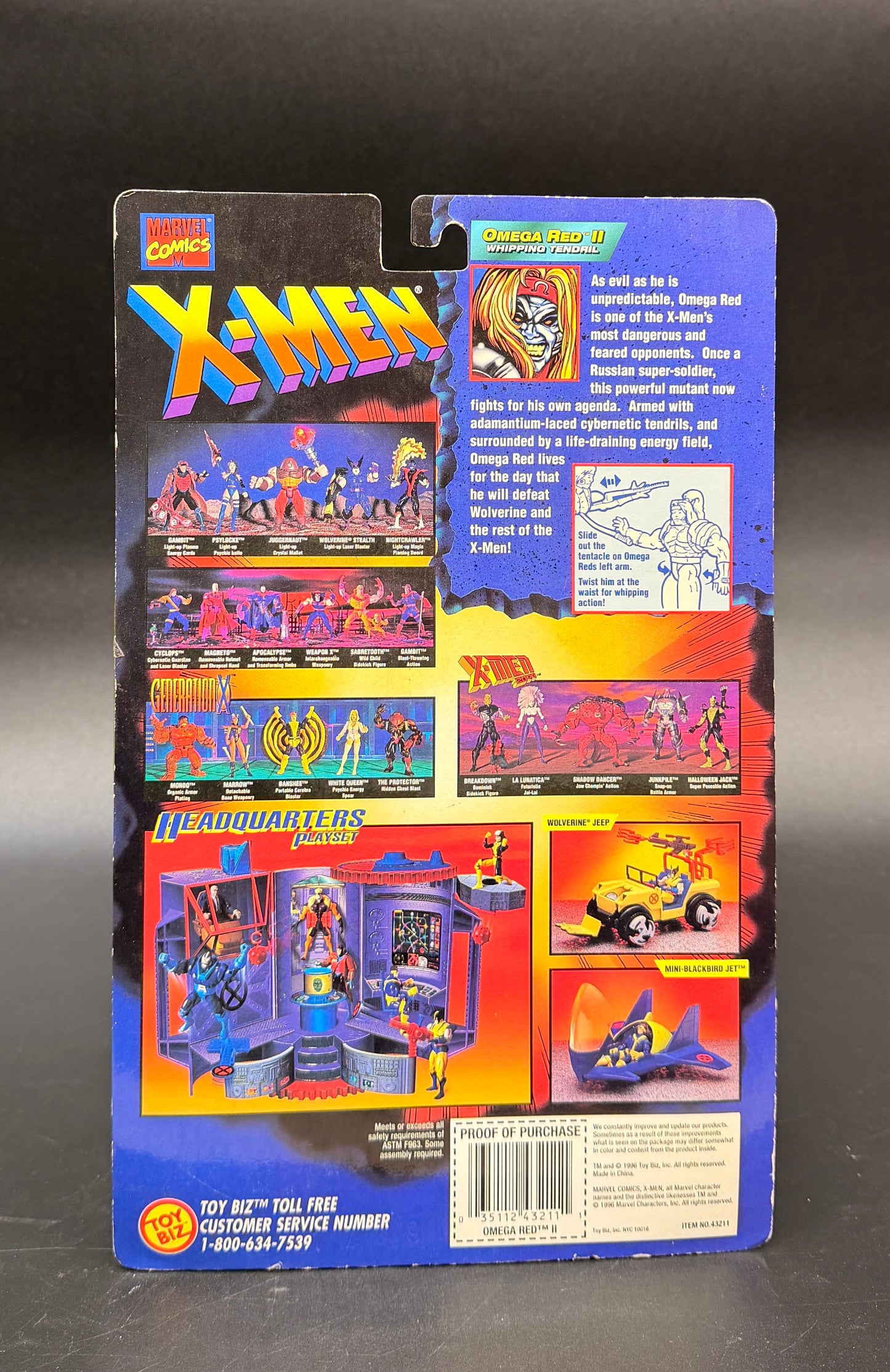 Omega Red II (Whipping Tendril) X-Men: Flashback Series Action Figure Toybiz 1996
