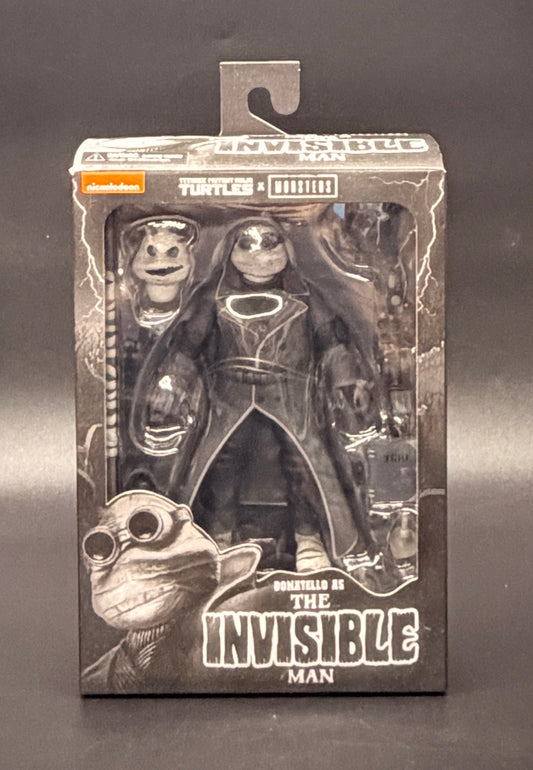 The Invisible Man (Donatello) Teenage Mutant Ninja Turtles X Universal Monsters (Black and White Variant) Action Figure NECA 2025