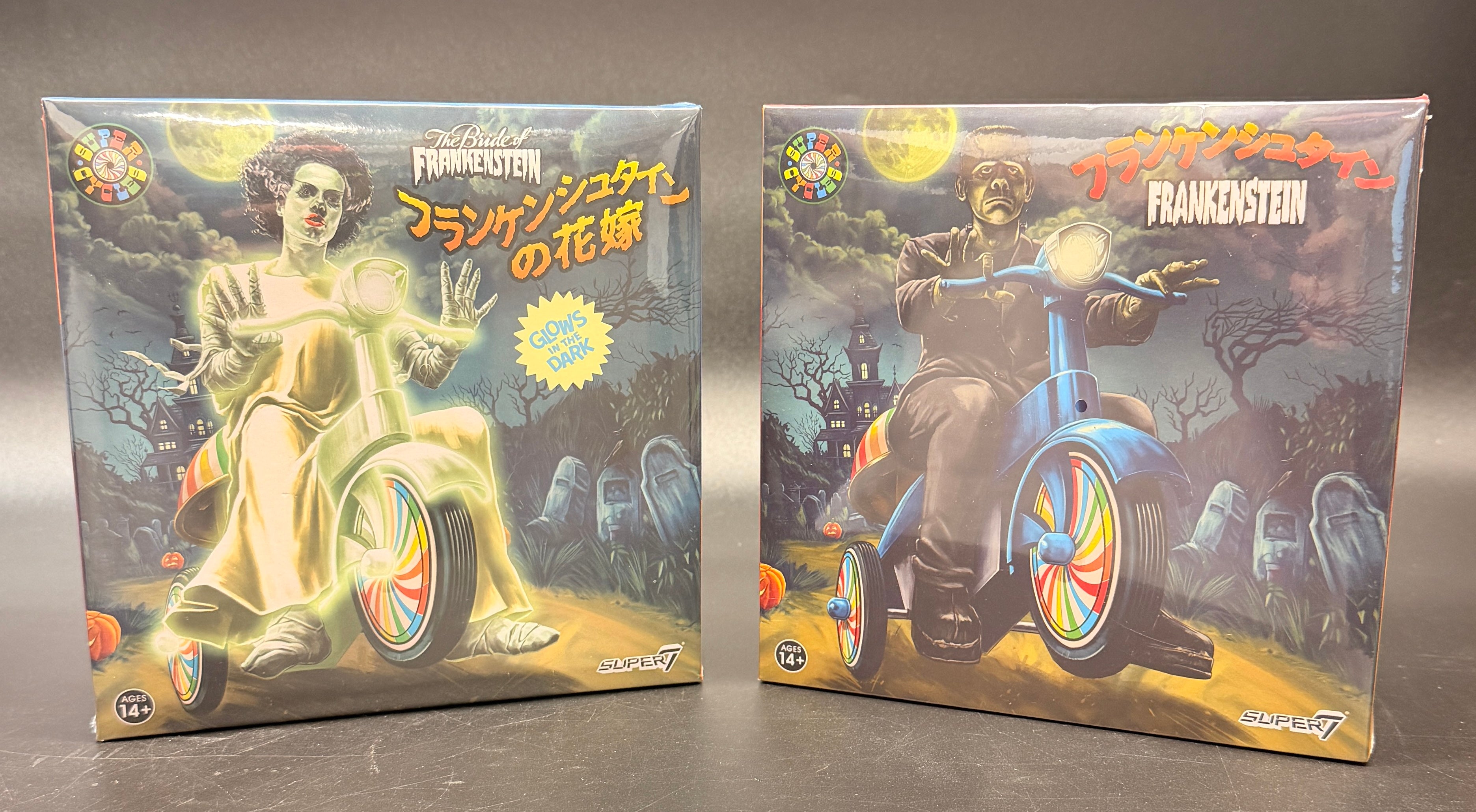Frankenstein & Bride of Frankenstein Universal Monsters Super Cycles Bundle Super7