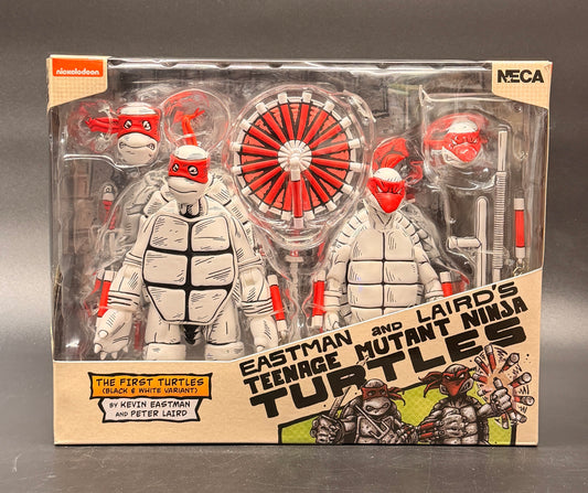 The First Sketch Turtles (Black and White) Eastman & Laird’s Teenage Mutant Ninja Turtles Adventures Action Figure NECA 2024
