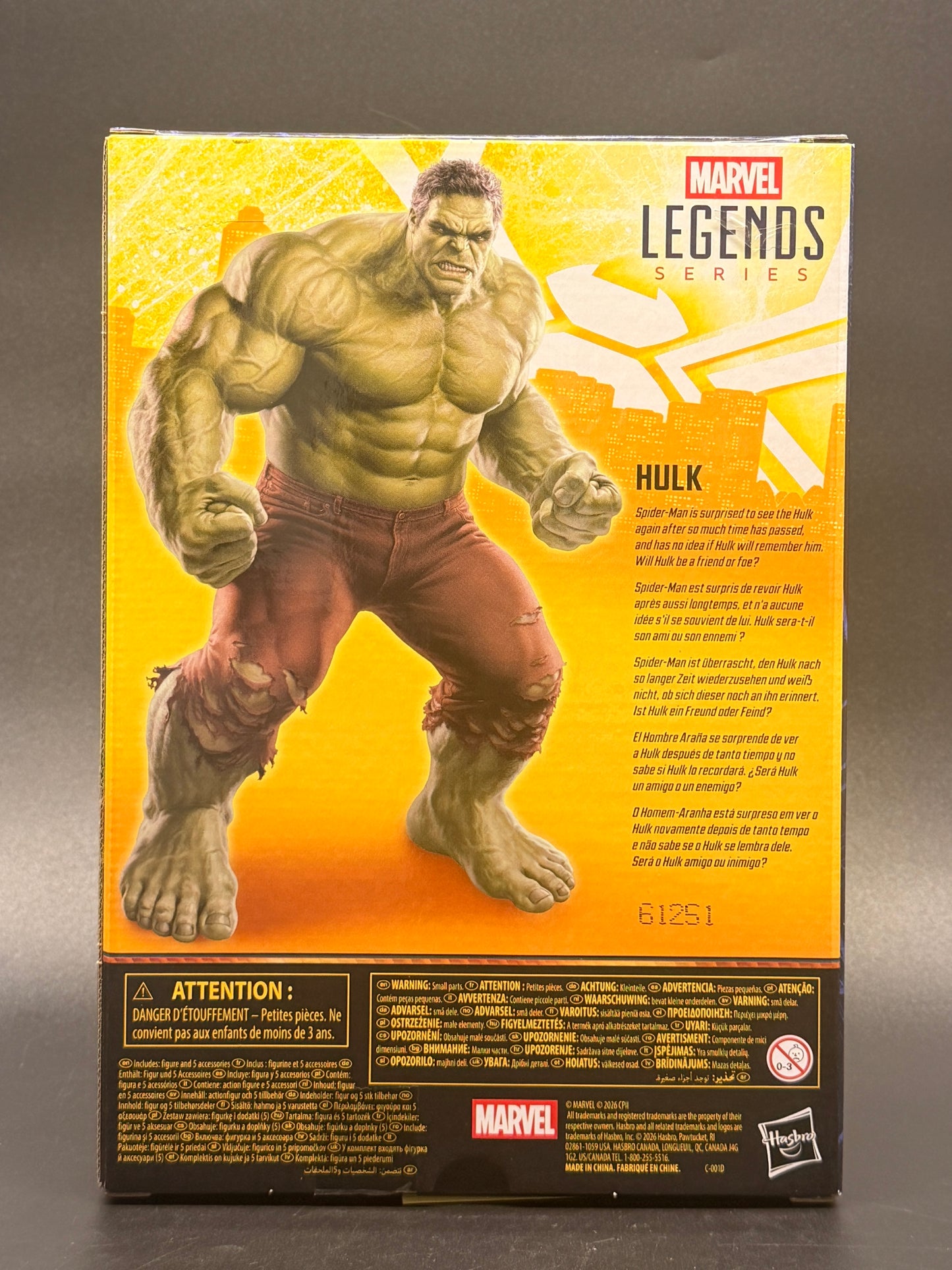 Hulk Spider-Man: Brand New Day Marvel Legends Action Figure Hasbro 2026