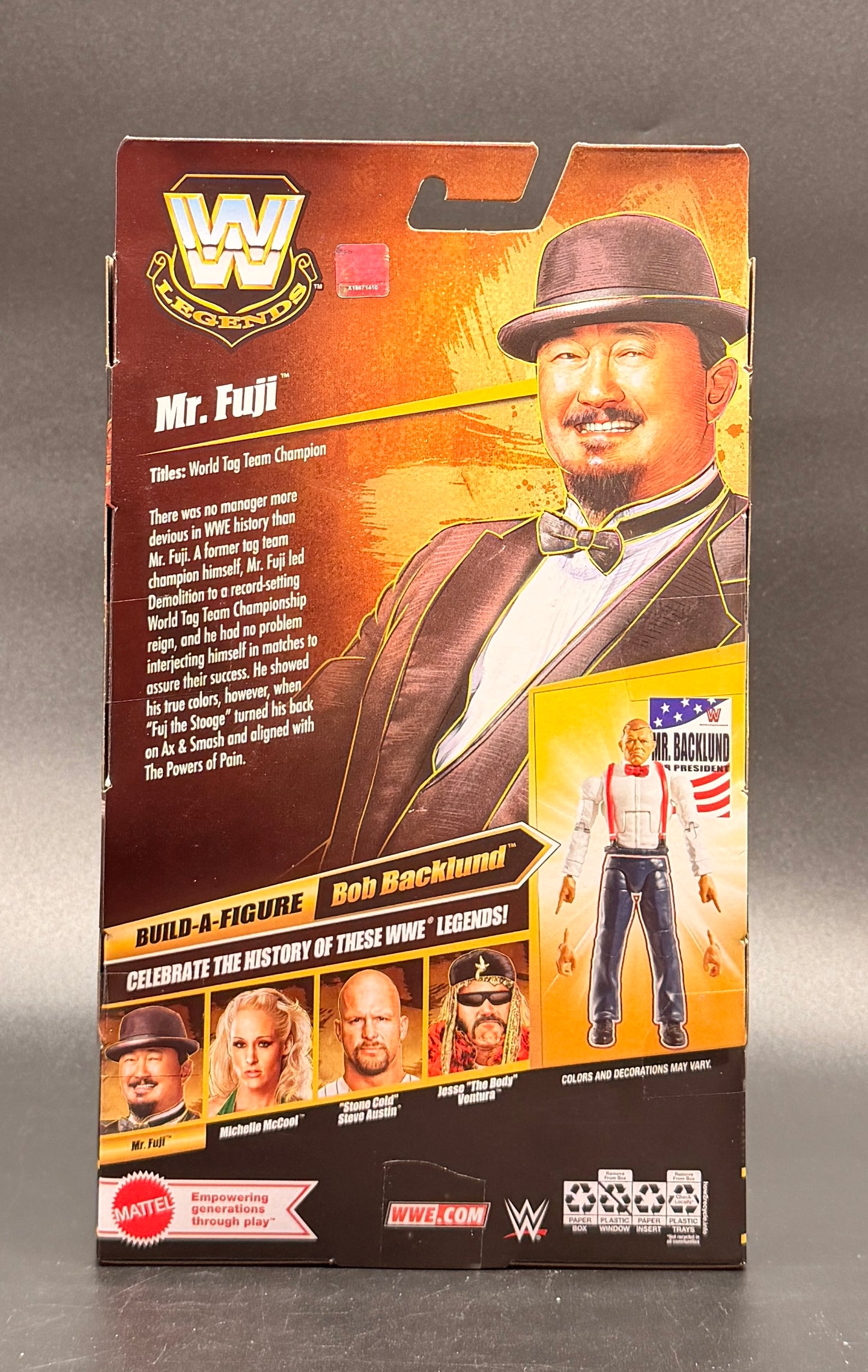 Mr. Fuji WWE Elite Collection Legends (BAF Bob Backlund) Action Figure Mattel 2026