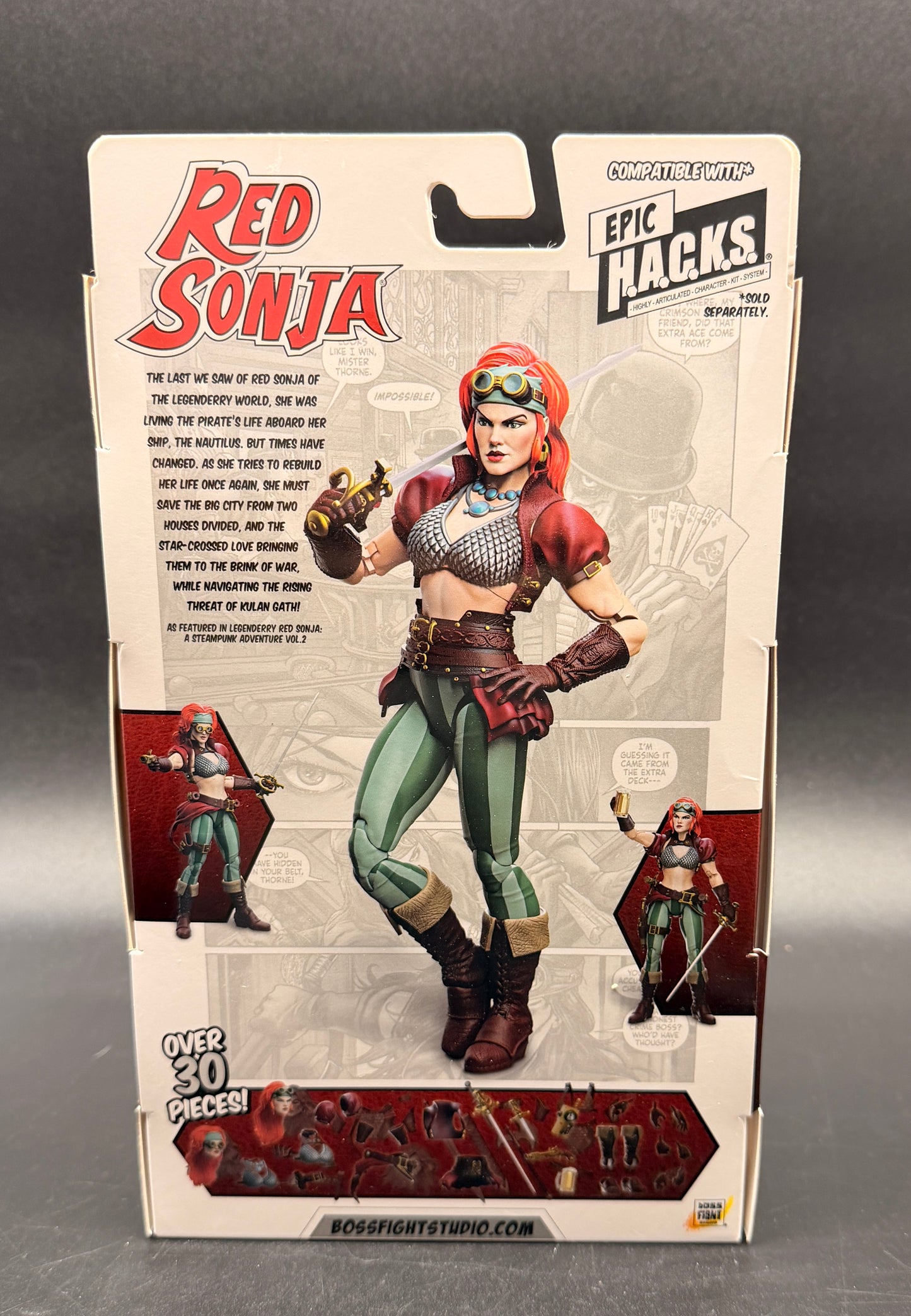 Red Sonja Steampunk Legend Epic H.A.C.K.S. 1:12 Scale Action Figure Boss Fight Studio 2025