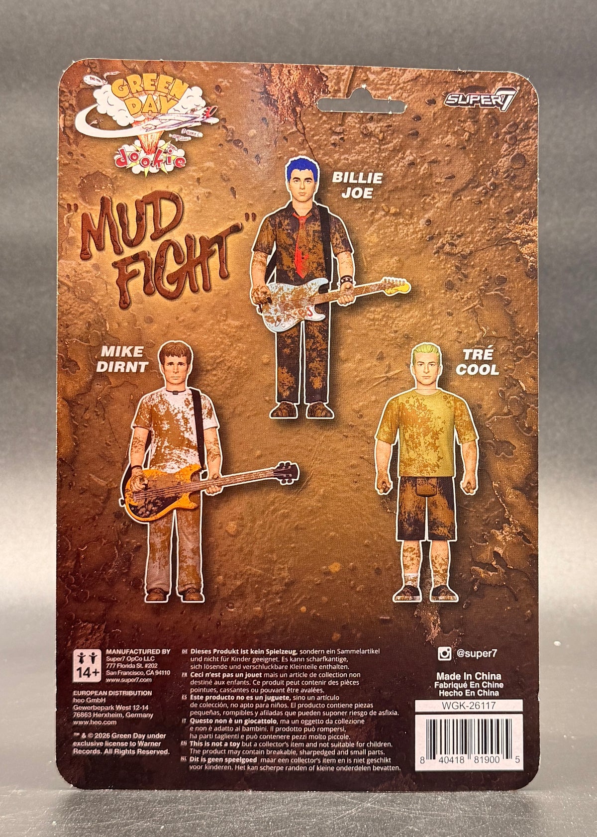 Billie Joe Armstrong Mud Fight Green Day Action Figure ReAction Super7 2026