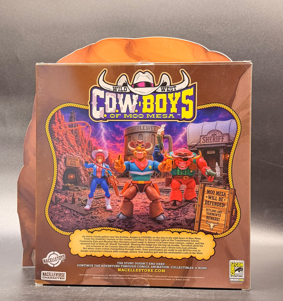Cowlamity Kate Cudster in the Golden Cud Mine Wild West C.O.W.-Boys of Moo Mesa SDCC Exclusive Action Figure Nacelle Toys 2026