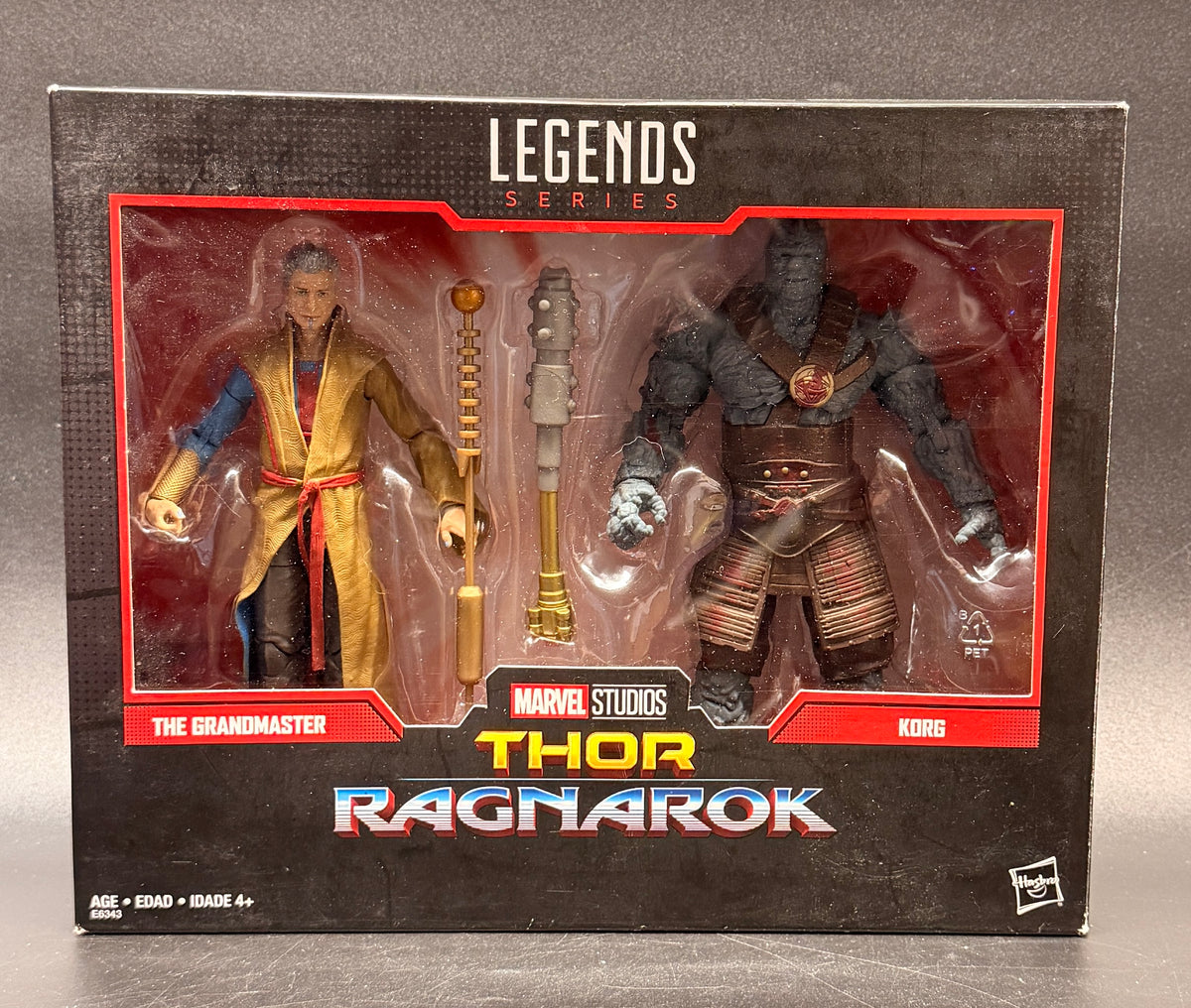 Grandmaster and Korg (Opened Box) Thor: Ragnarok Marvel Legends Action Figure Set Hasbro 2018