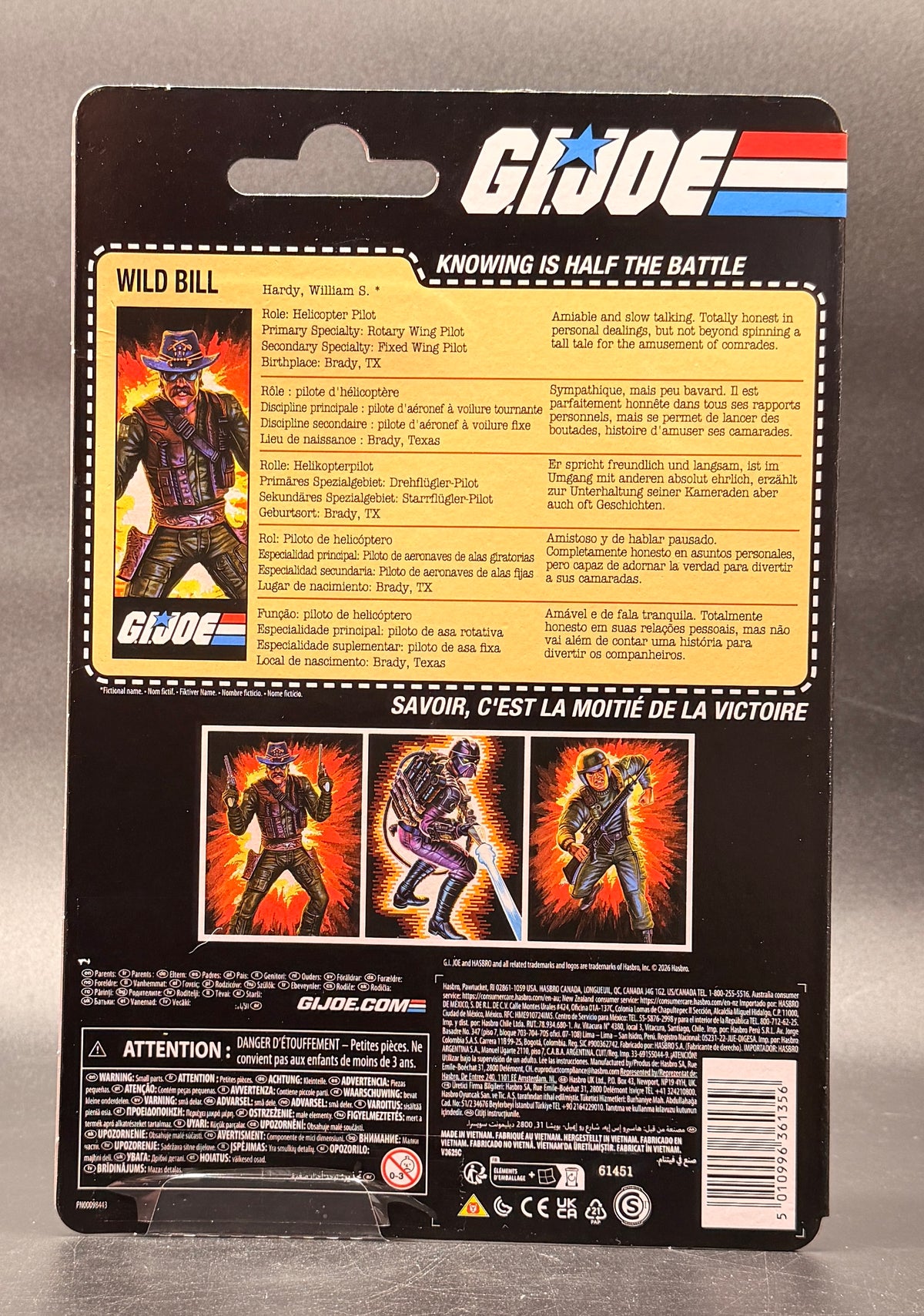 Wild Bill Hardy GI JOE Classified Retro Card Series Action Figure Hasbro 2026