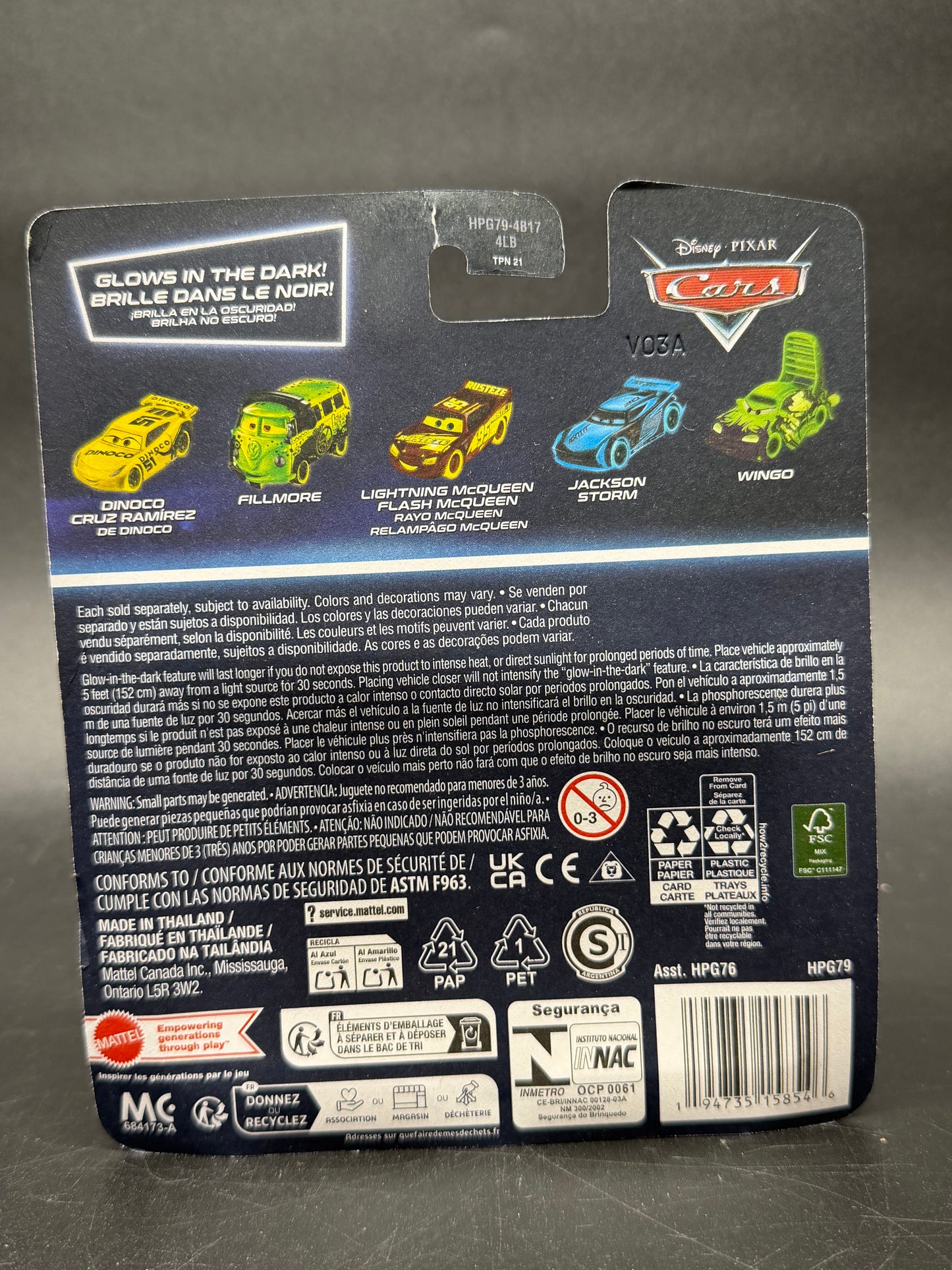 Ramone Disney Pixar Cars Glow Racers Diecast Car Mattel 2022