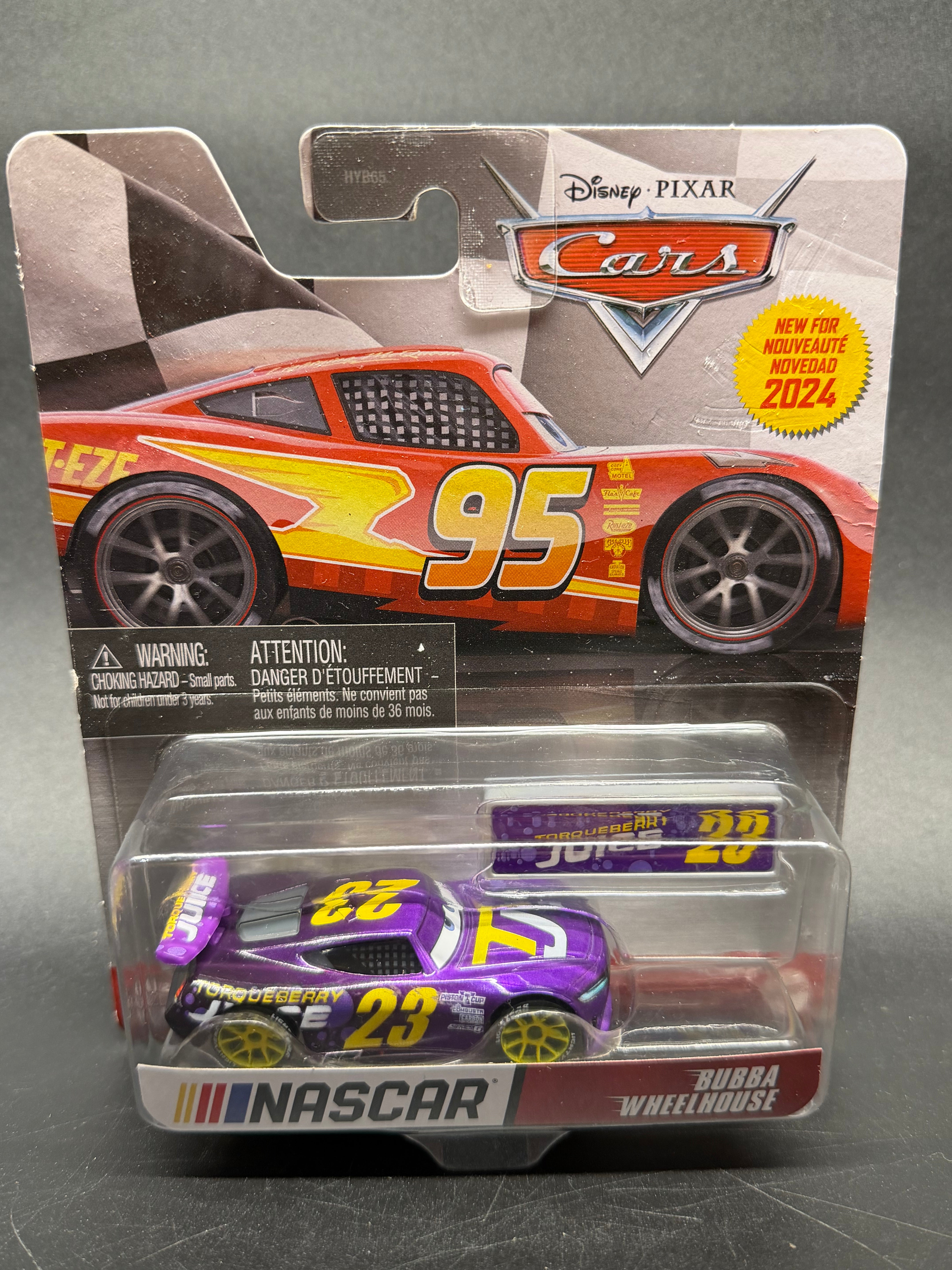 Bubba Wheelhouse Disney Pixar Cars NASCAR Diecast Car Mattel 2024