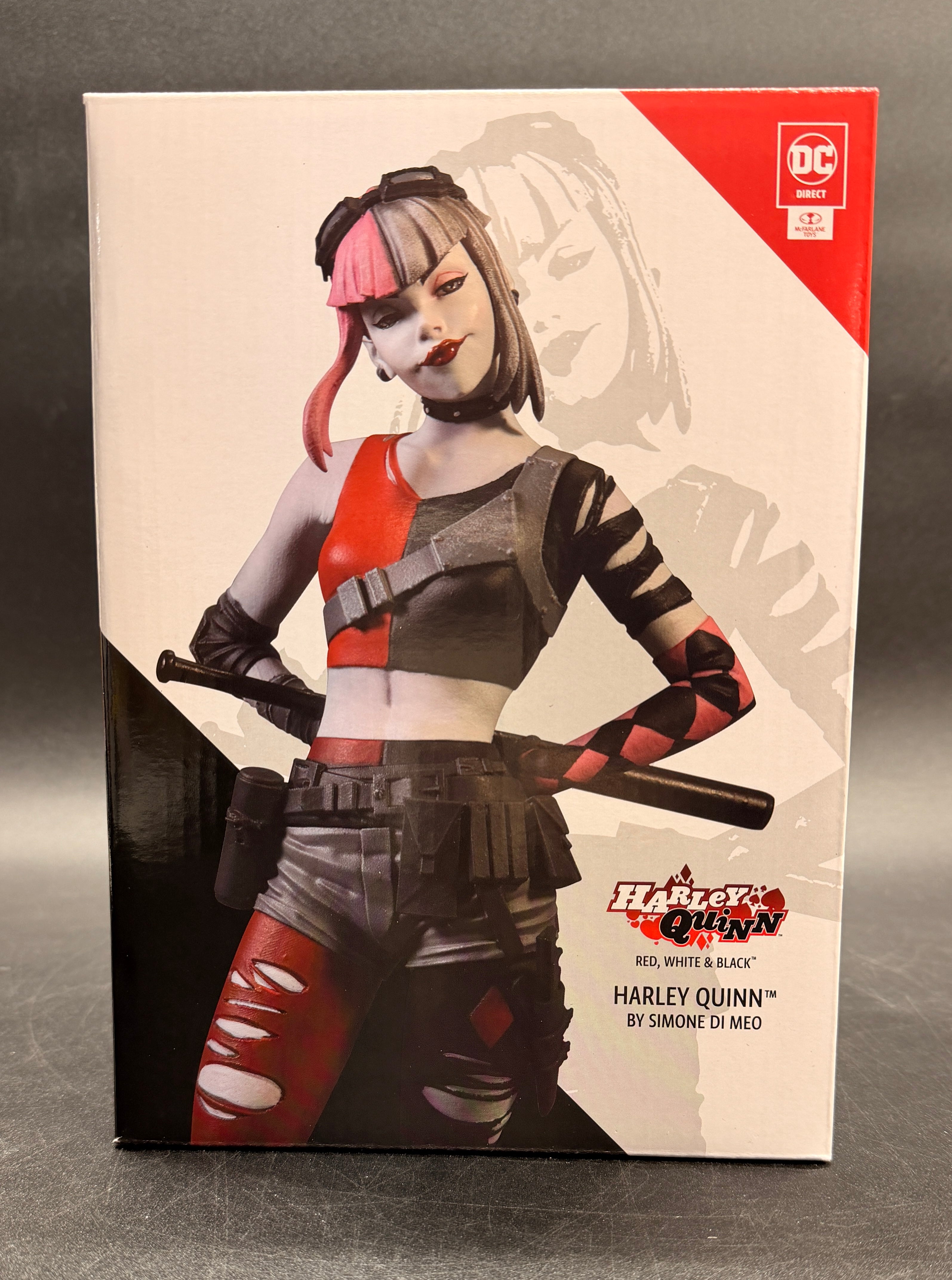 Harley Quinn Red, White & Black Statues - 1/10 Scale Harley Quinn By Simone Di Meo (Resin)