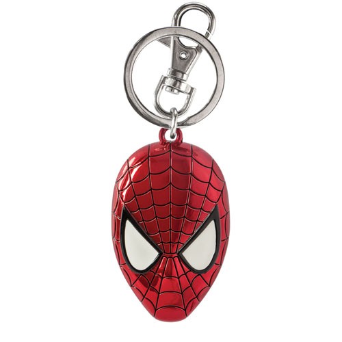 Spider-Man Head Colored Pewter Key Ring