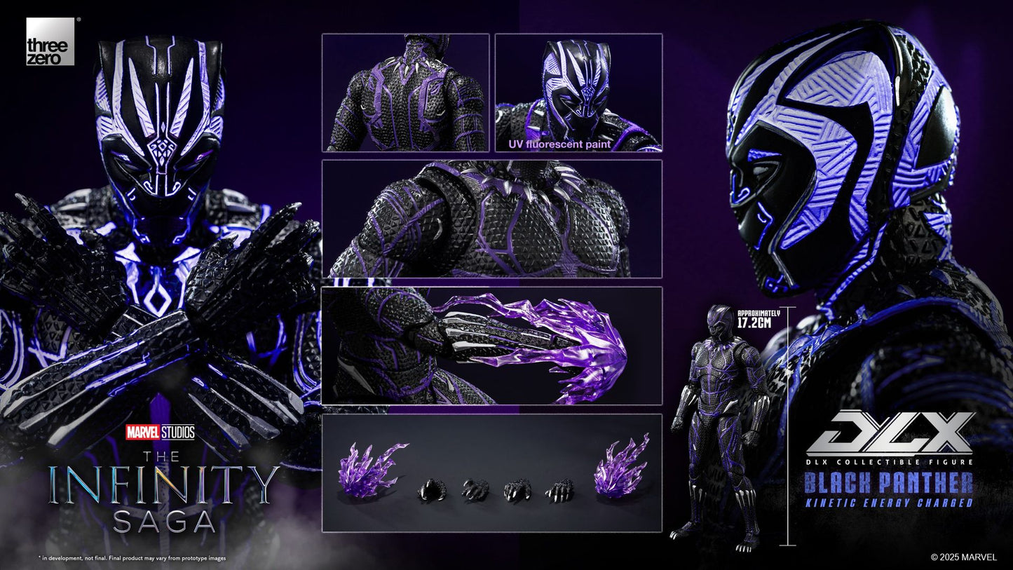 Black Panther (Kinetic Energy Charged) The Infinity Saga DLX Action Figure Threezero 2026