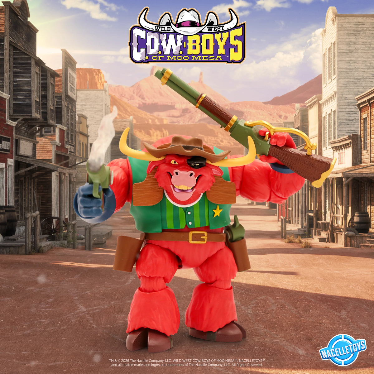 Sheriff Terrorbull in the Sheriff's Office Wild West C.O.W.-Boys of Moo Mesa SDCC Exclusive Action Figure Nacelle Toys 2026