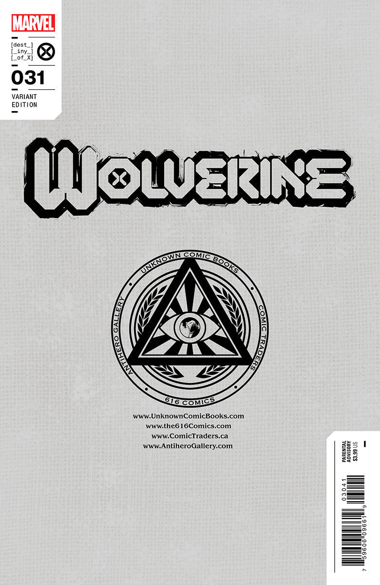 WOLVERINE #31 UNKNOWN COMICS SCOTT WILLIAMS EXCLUSIVE VIRGIN ICON VAR (03/15/2023)