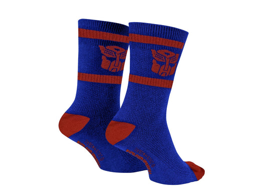 Hasbro Transformers Autobots Symbol Blue and Red Crew Socks