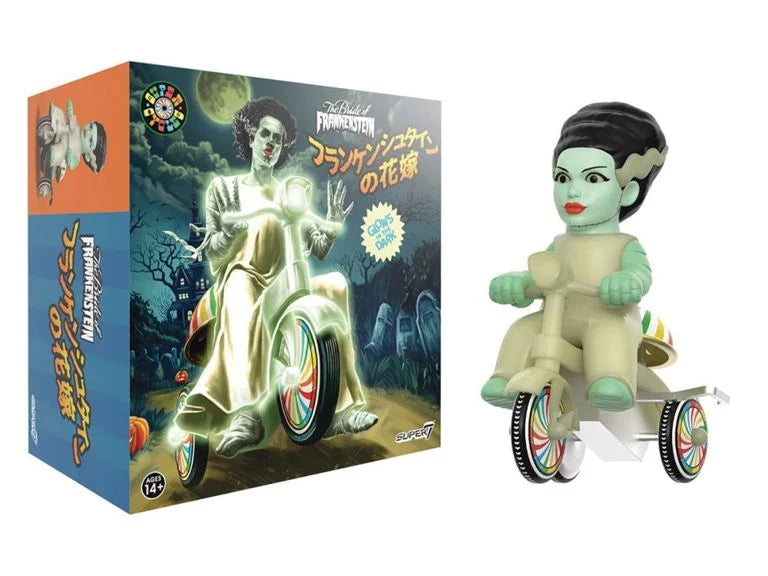 Bride of Frankenstein Universal Monsters Super Cycles Previews Exclusive Glow-In-The-Dark Figure Super7