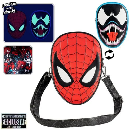 Marvel Spider-Man vs. Venom Glow-in-the-Dark Crossbody Purse - EE Exclusive - Loungefly