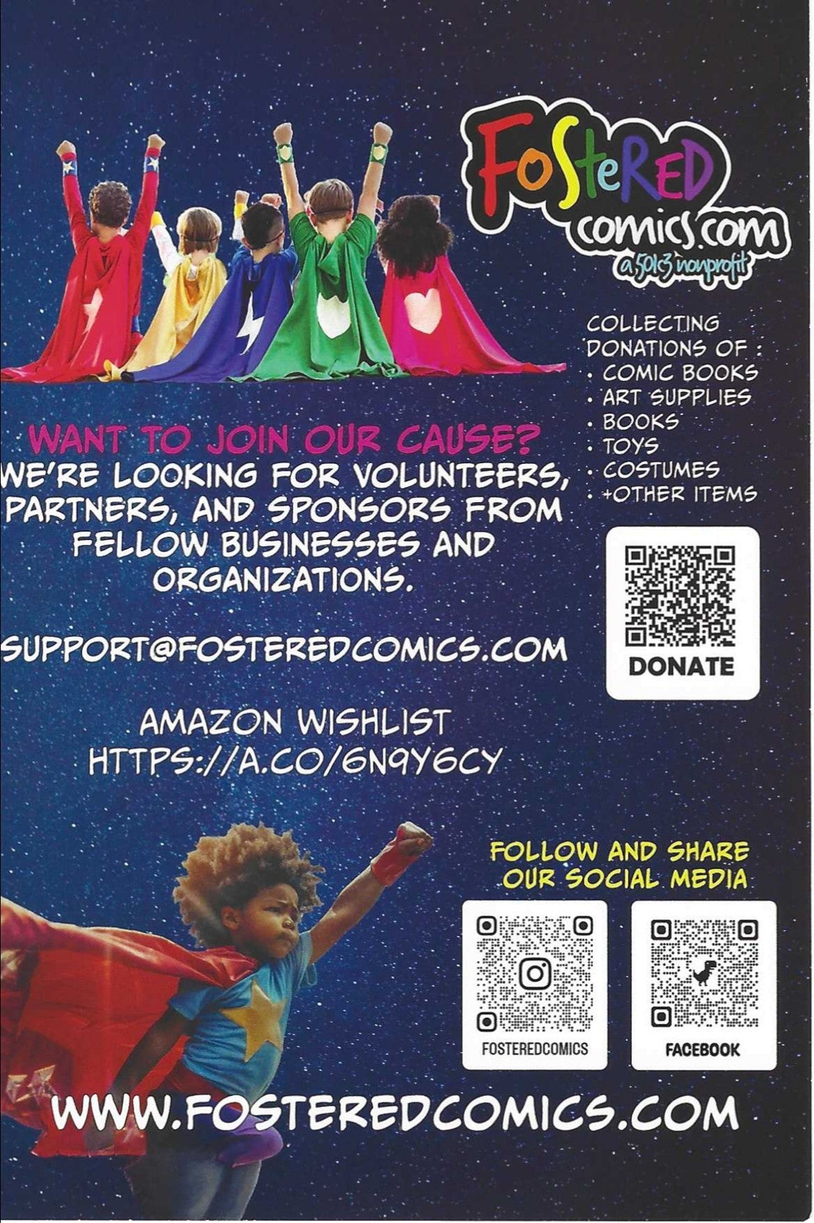 Donation For Fostered Comics