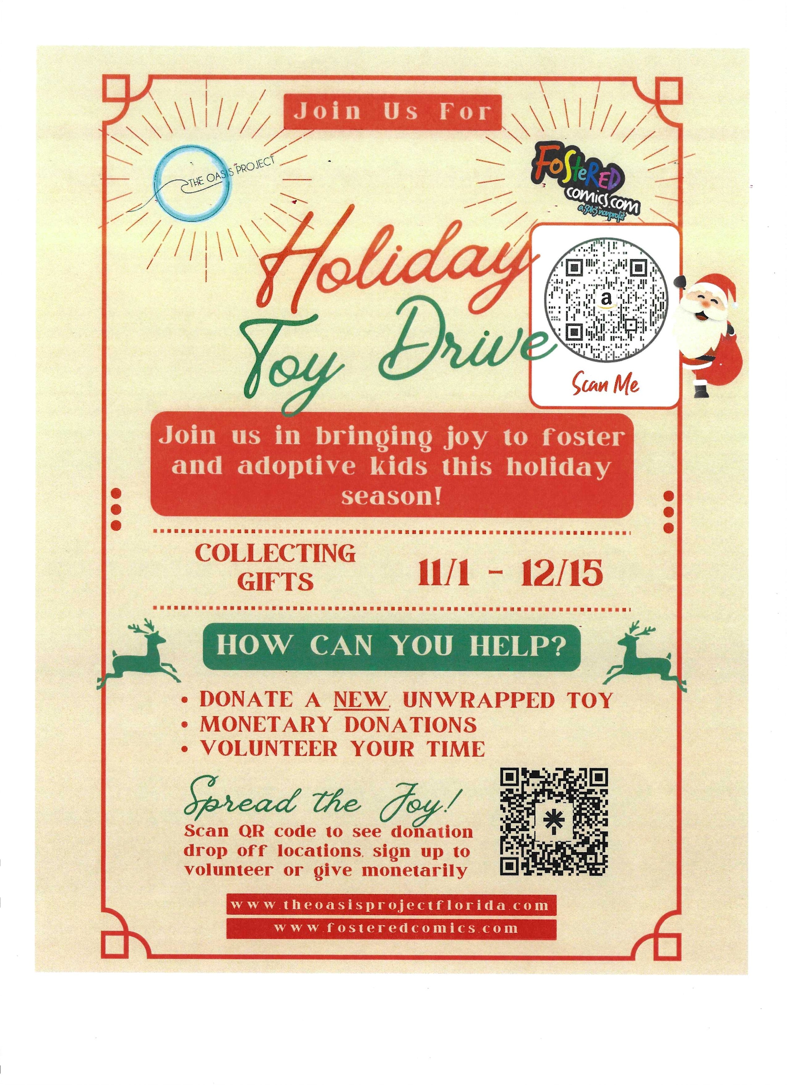 Toy Drive Donation For Fostered Comics