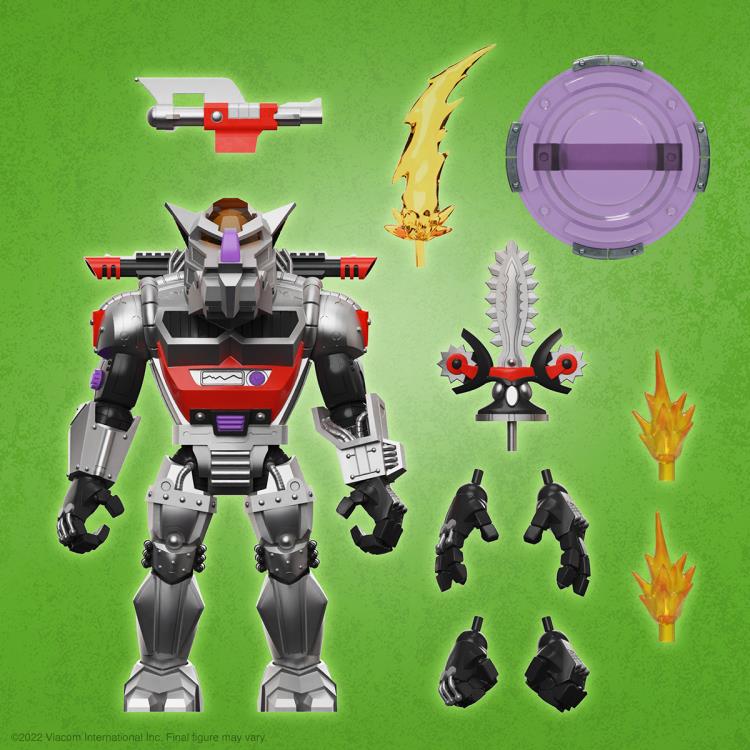 Robotic Rocksteady Teenage Mutant Ninja Turtles 7 in. Action Figure Ultimates! Super7