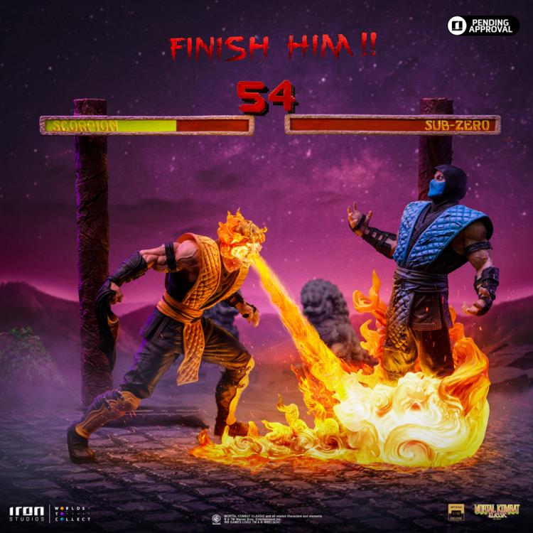 Scorpion Vs. Sub Zero Mortal Kombat 1/10 Art Scale Limited Edition Iron Studios Statue