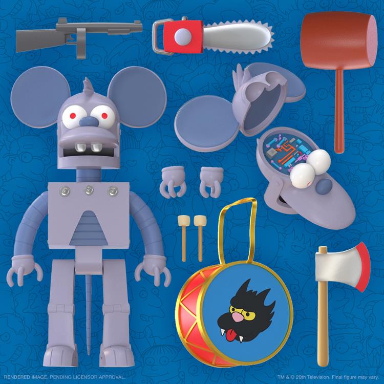 Robot Itchy The Simpsons (Wave 1) 7 in. Action Figure Ultimates! Super7