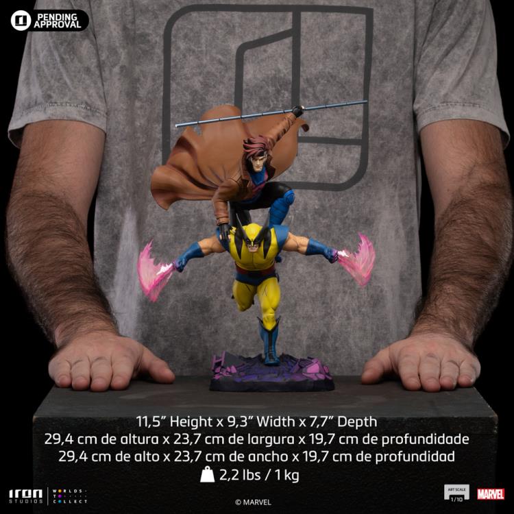 X-Men 97 Gambit and Wolverine Limited Edition Art Scale 1/10 Iron Studios Statue