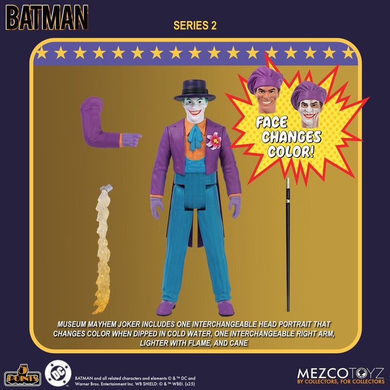 The Joker Batman: 1989 Series 2 Action Figure 5 Points Mezco Toyz 2026