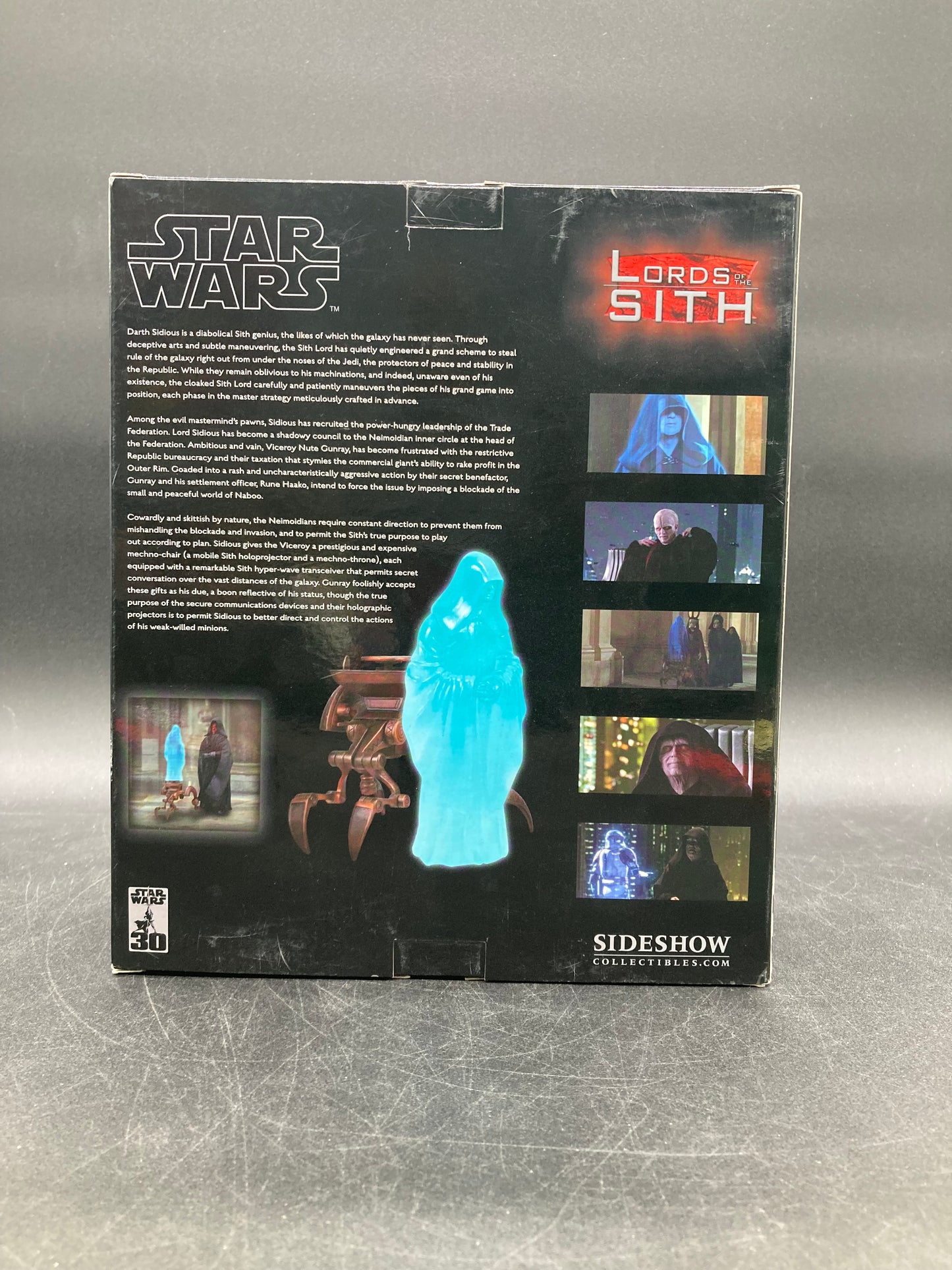 Holographic Darth Sidious W/ Mecho-Chair Sideshow Collectibles Star Wars Lords Of The Sith Exclusive 1:6 Scale Figure 2007