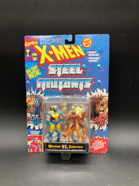 Wolverine VS Sabretooth Toybiz X-Men Steel Mutants Figure Set 1994