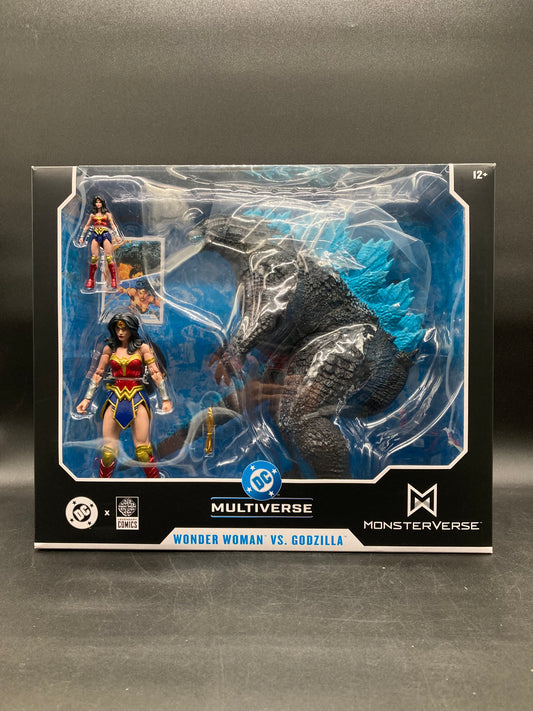 Wonder Woman vs. Godzilla McFarlane DC Multiverse Justice League vs. Godzilla vs. Kong Figure Two-Pack