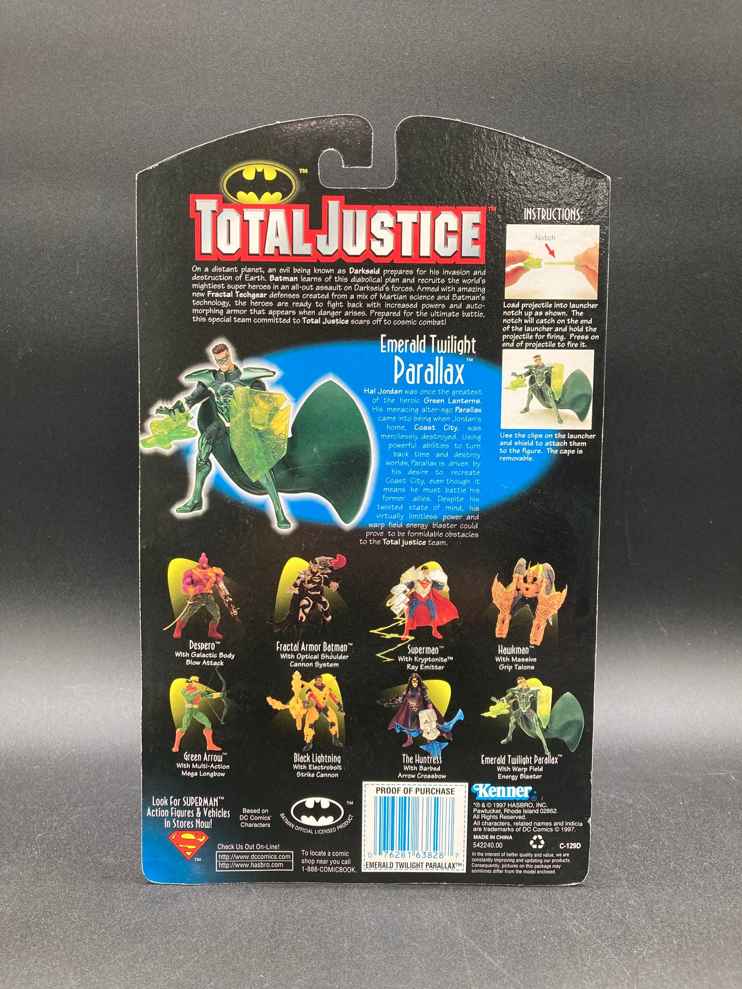 Emerald Twilight Parallax Kenner Total Justice Figure 1997