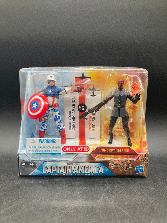 Arctic Assault Captain America VS Cosmic Fire Red Skull Hasbro Captain America First Avenger Concept Series Target Exclusive 3.75” Figure Set 2011