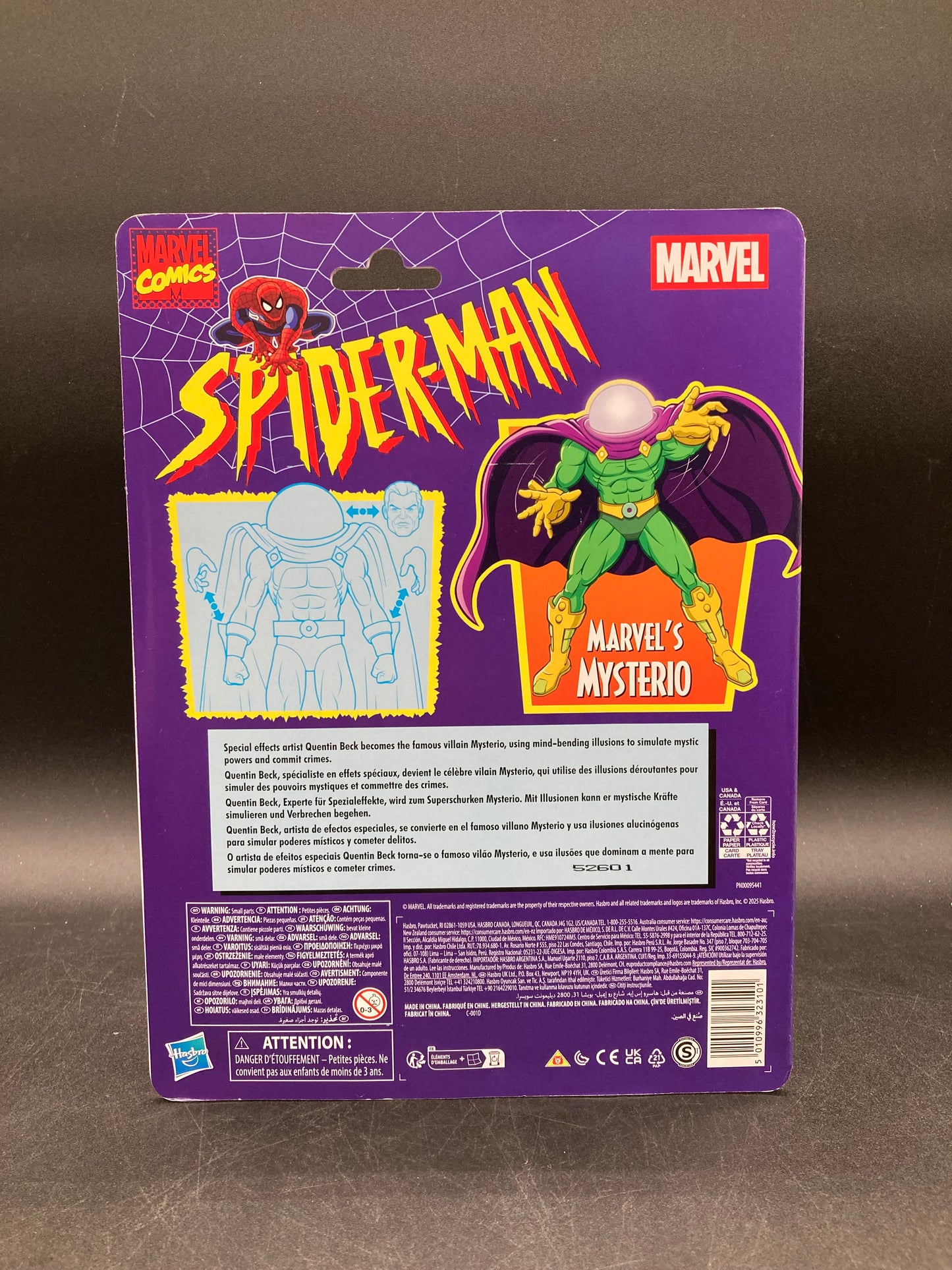 Mysterio Hasbro Marvel Legends Spider-Man Retro Figure 2025
