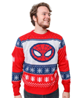 Marvel Spider-Man Symbol Offcially Licesned Adult Holiday Ugly Christmas Sweater
